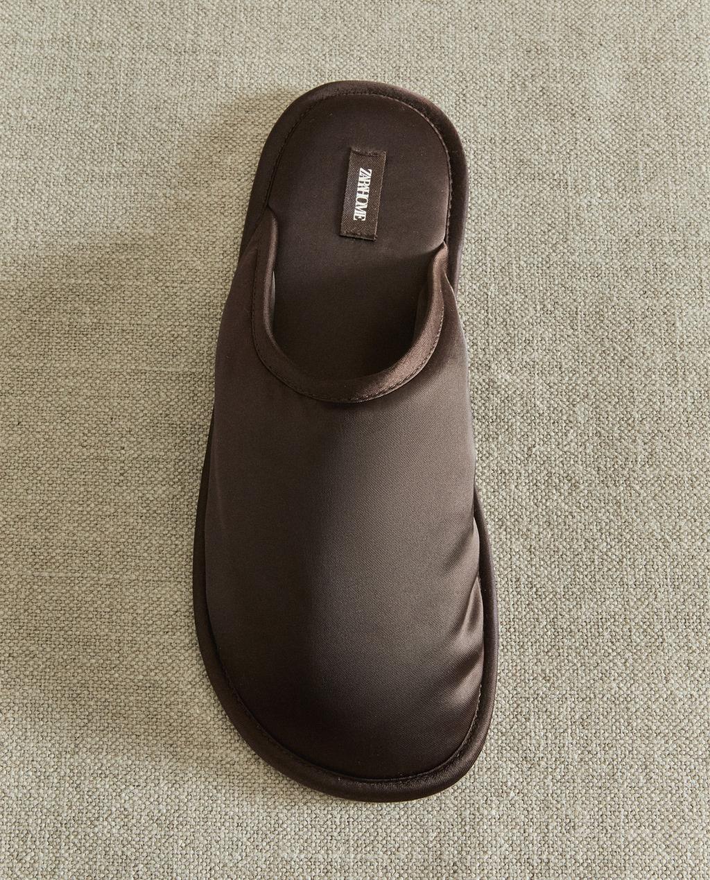 SATEEN MULE SLIPPERS