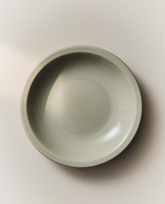 ASSIETTE CREUSE GRÈS ÉMAILLÉ