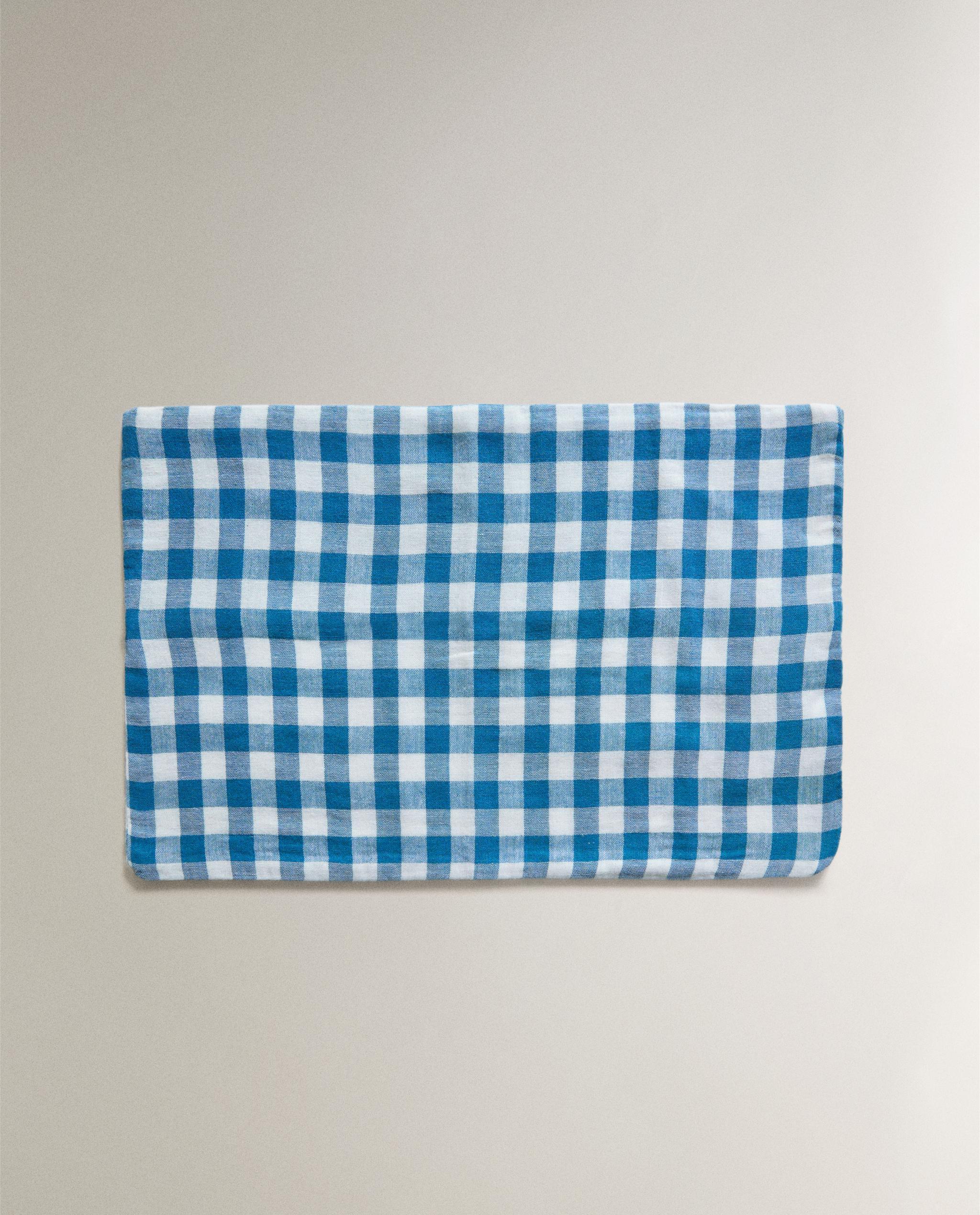 CHECK COT PILLOWCASE AND FLAT SHEET SET product thumbnail 6