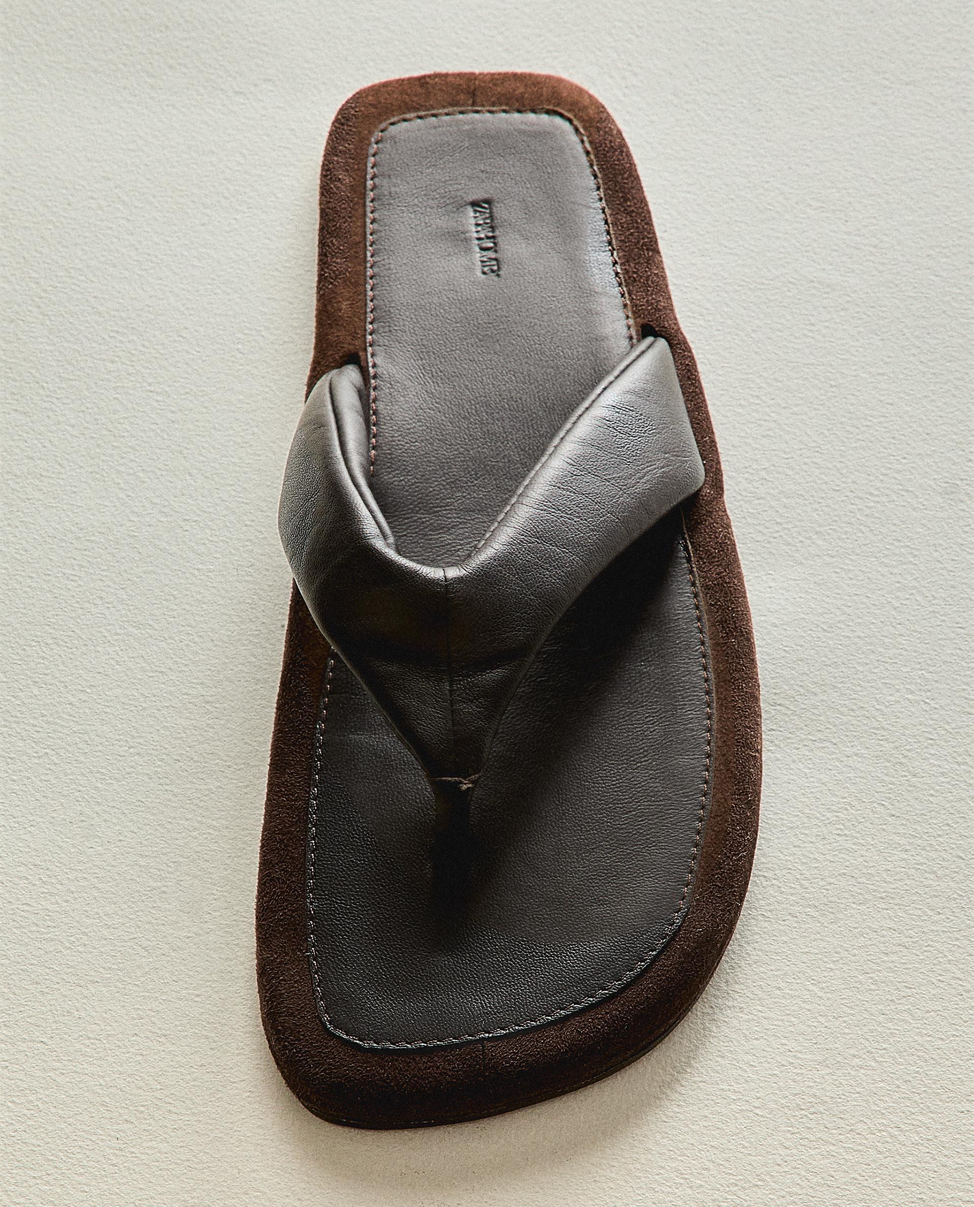 安心★関税込み★ZARA★LEATHER SANDALS WITH ADORNMENT LEATHER SANDALS WITH ORNAMENT - Brown | ZARA United States