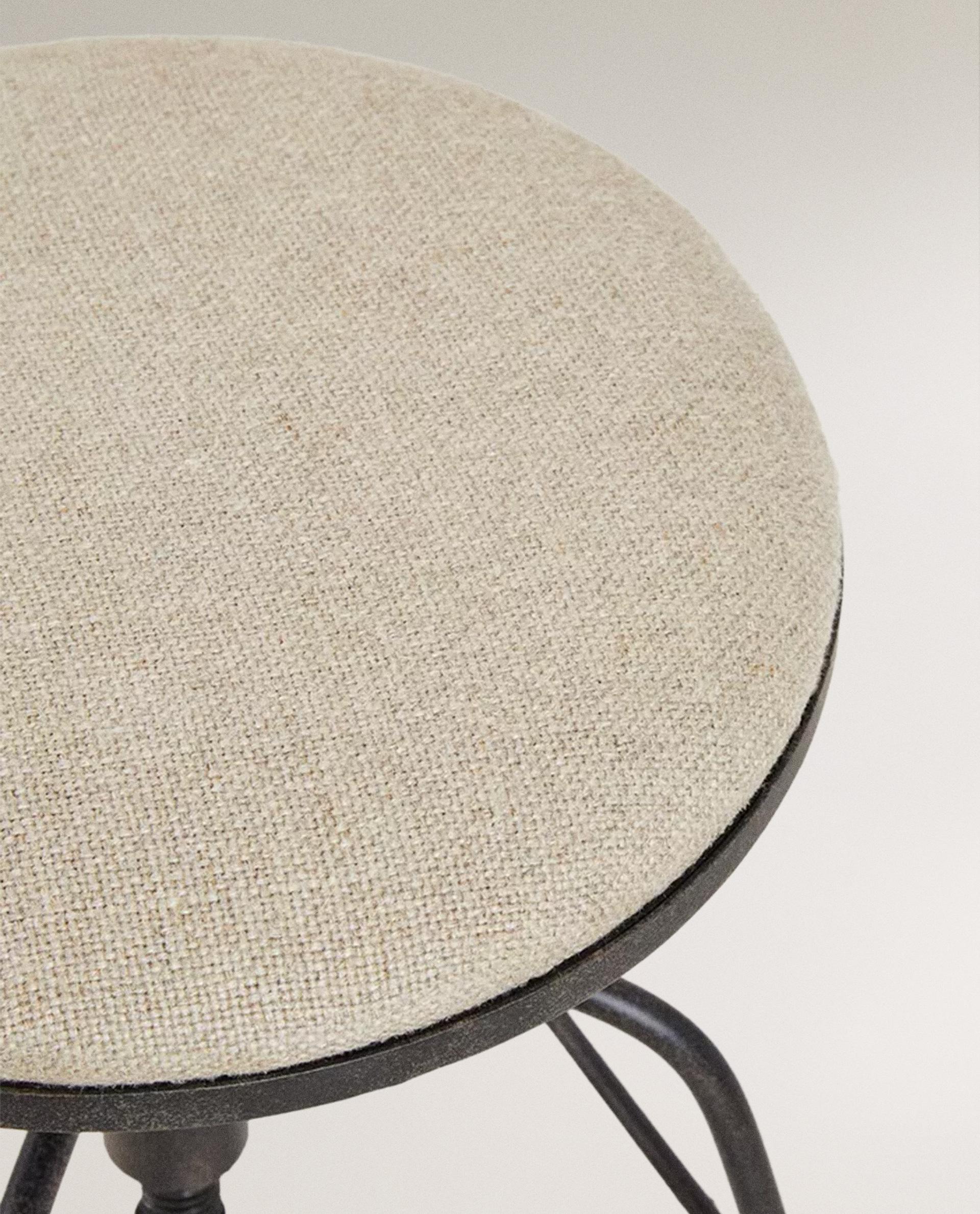 ZARA ハイスツール 回転式 グレー クッション ZARAHOME ハイスツール 回転式 グレー クッション