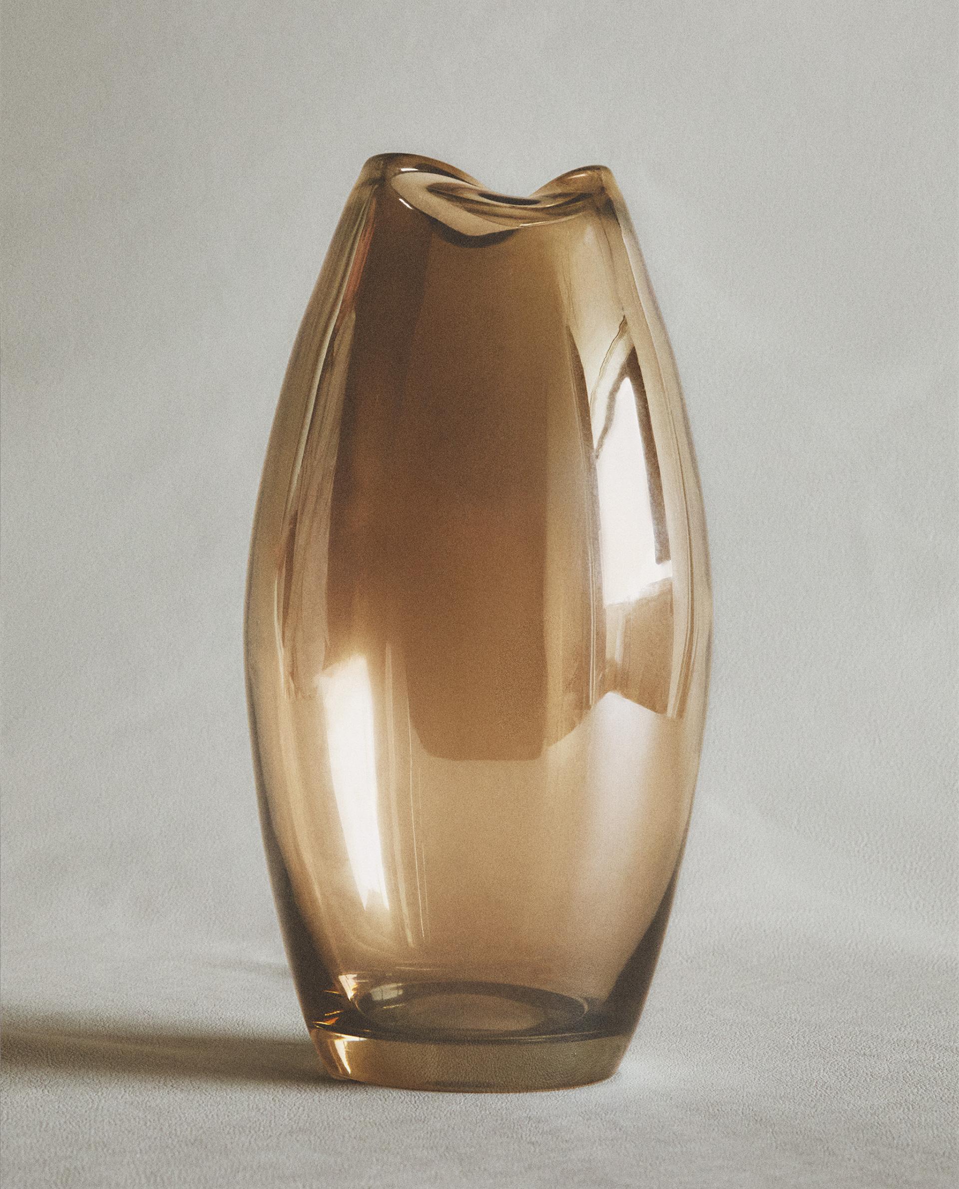 TALL SHINY GLASS VASE | Zara Home United States of America