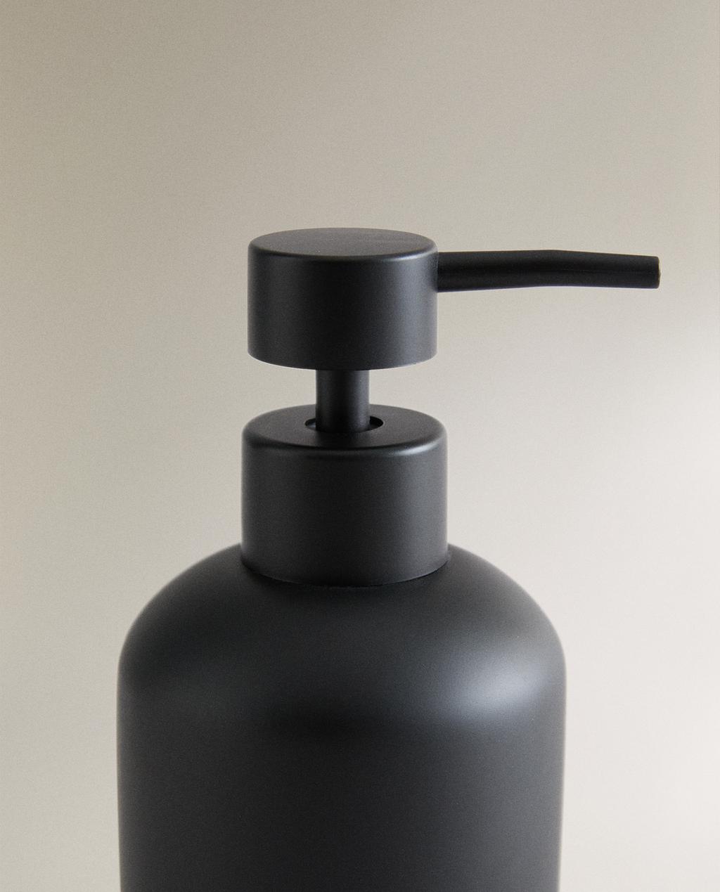 BLACK RESIN SOAP DISPENSER