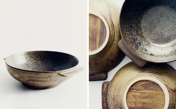 CERAMIC BOWL WITH HANDLES