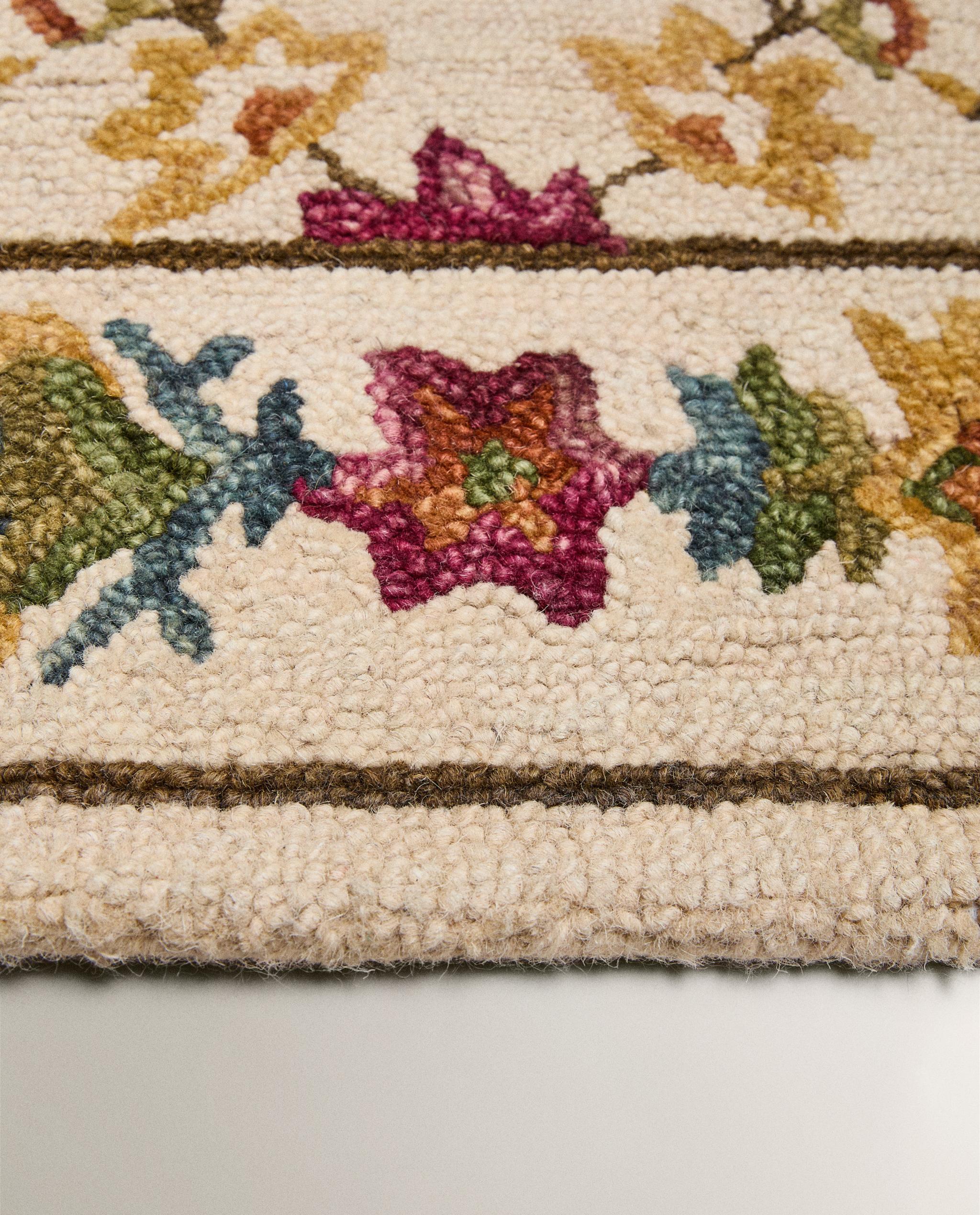 ウール フローラルプリント ラグ | Zara Home 日本/Japan