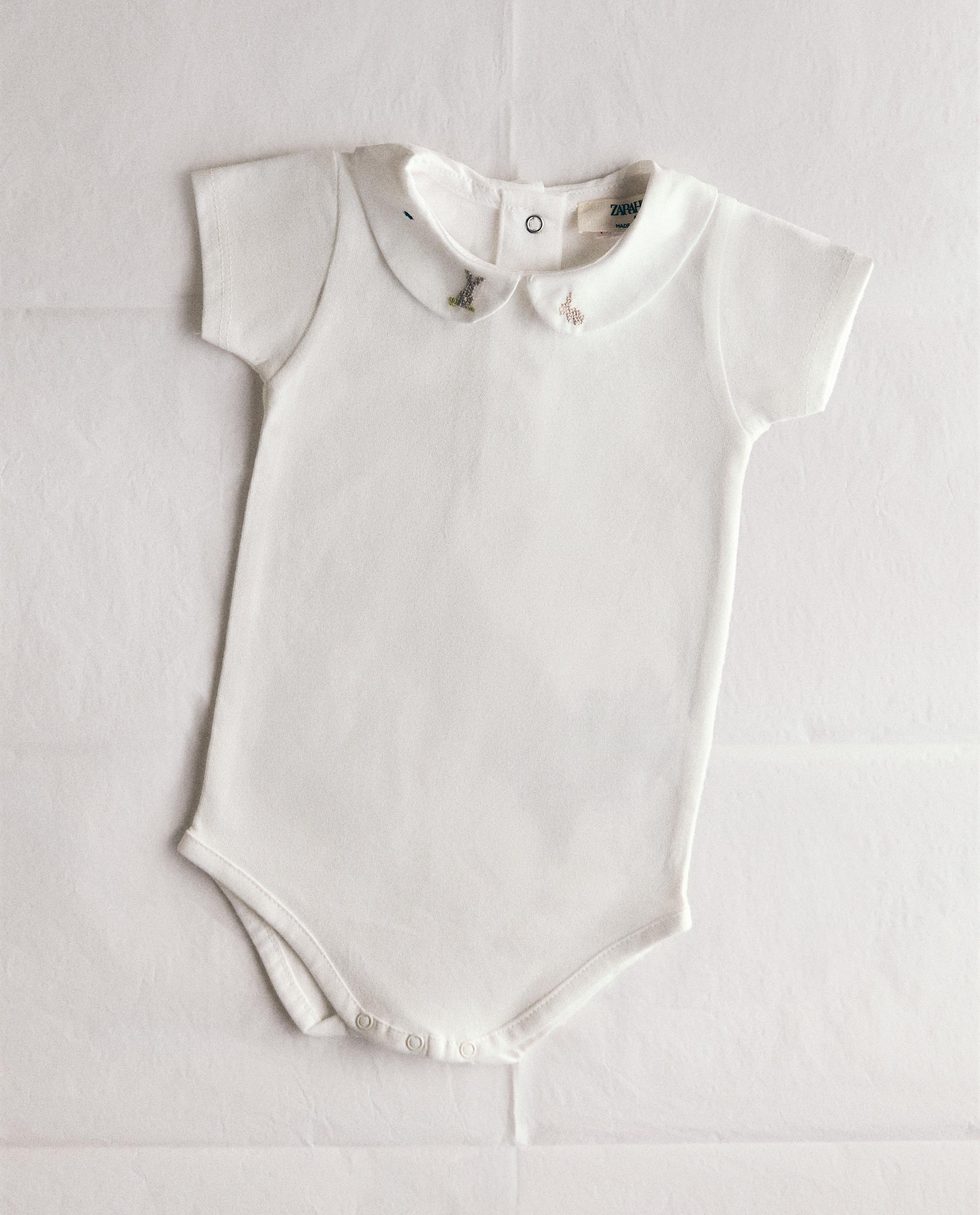 CHILDREN'S BODYSUIT WITH RABBITS AND FLOWERS product thumbnail 7