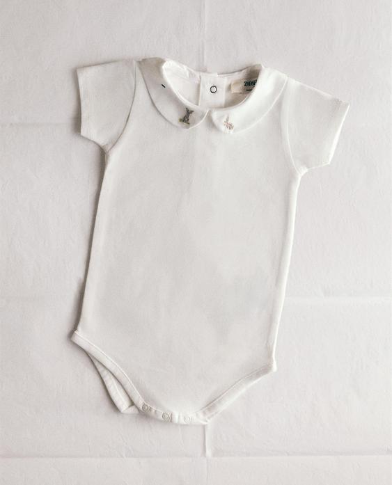 KIDS RABBIT AND FLORAL BODYSUIT