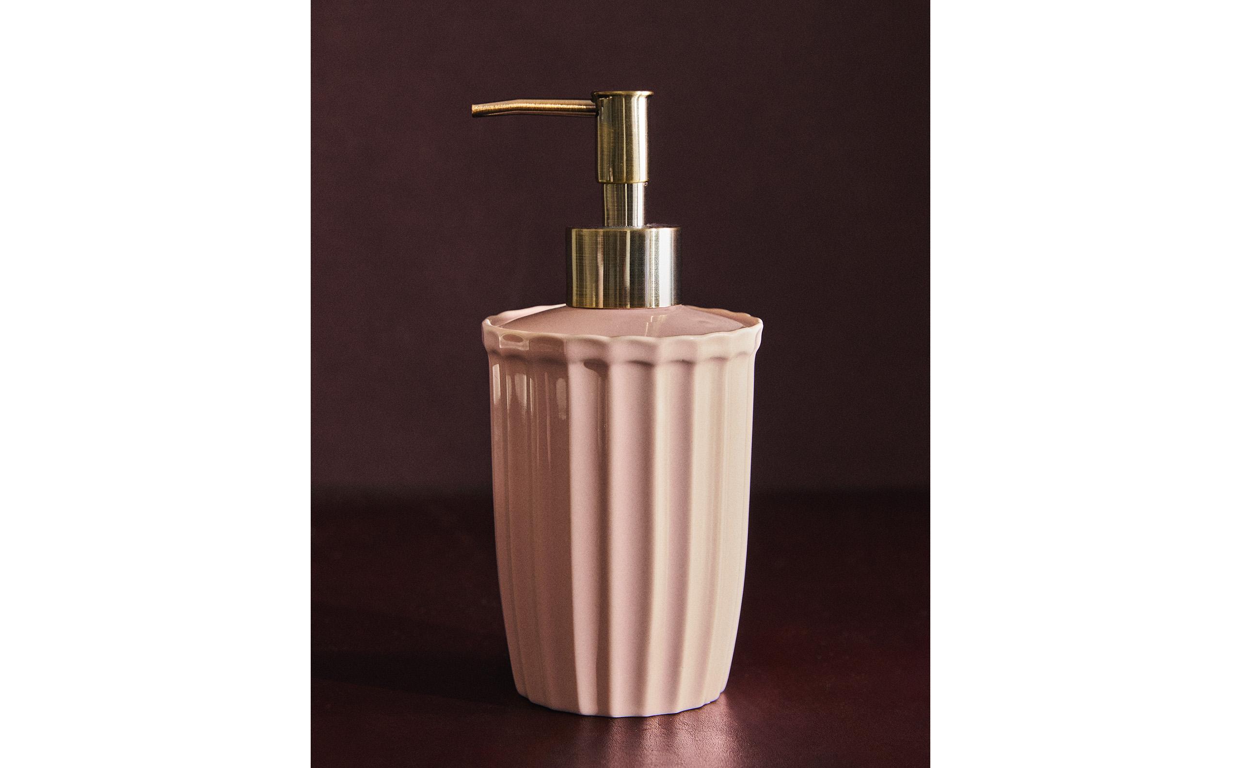 ストライプ入り セラミックソープディスペンサー | Zara Home