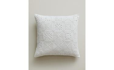 CROCHET PATCHWORK COTTON BEDSPREAD THROW PILLOW COVER