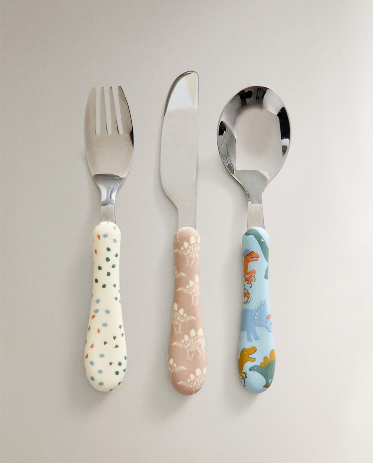 CHILDREN'S COLOURED CUTLERY SET (SET OF 3)