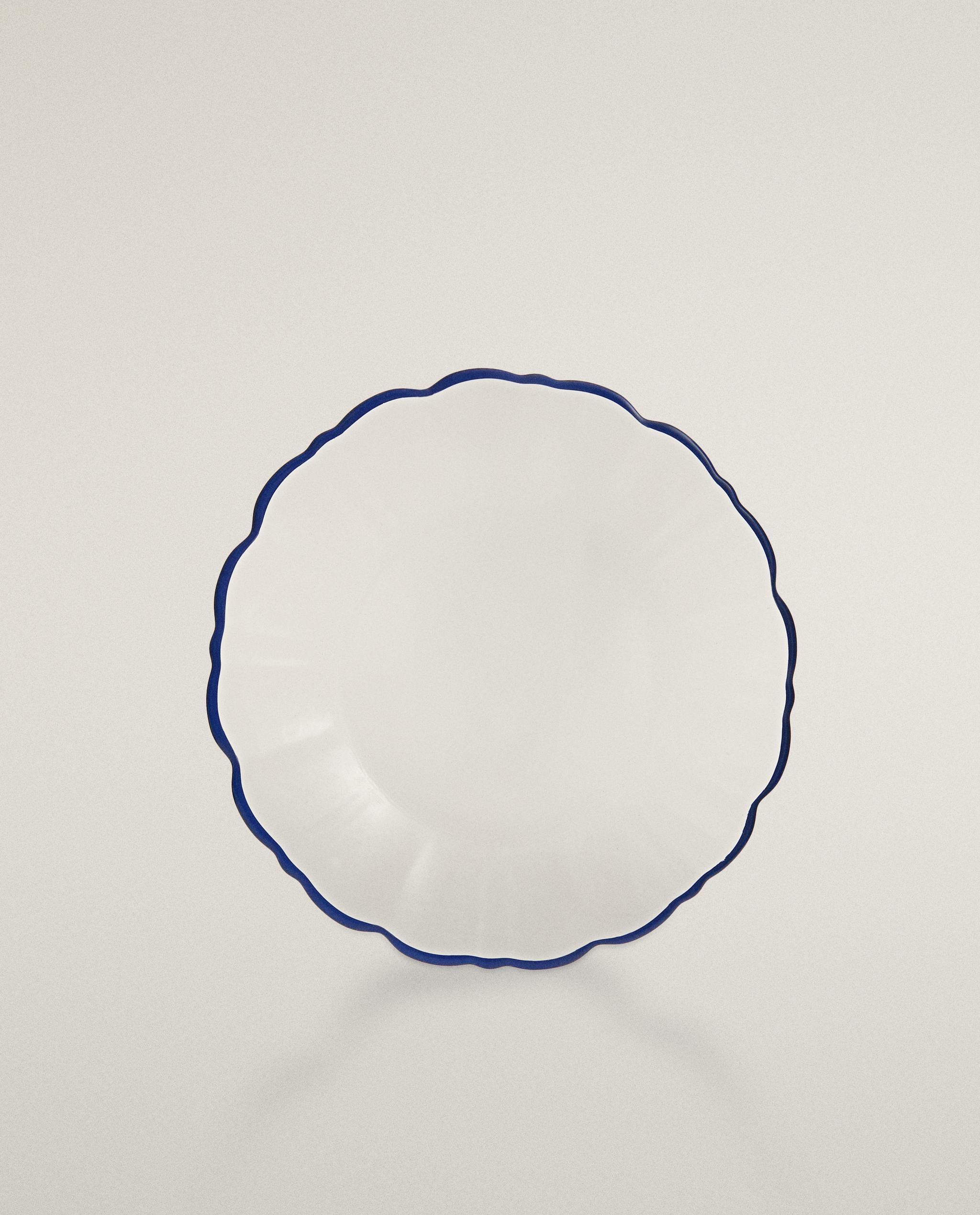 GLASS DESSERT PLATE WITH RIM product thumbnail 5