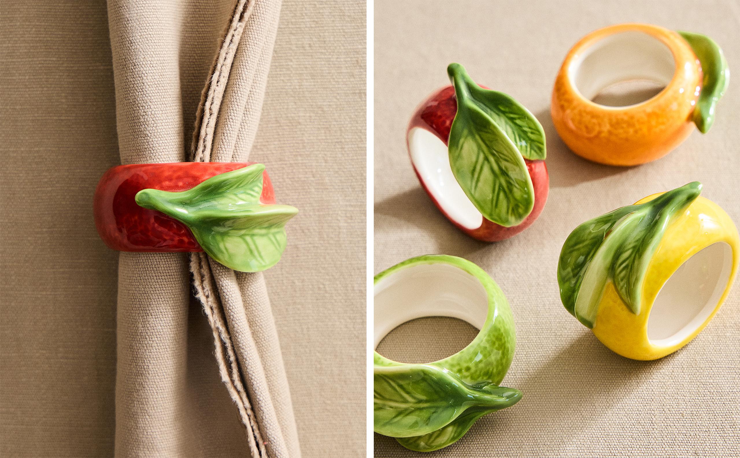 フルーツ ポーセリン ナプキンリングセット（4個セット） | Zara