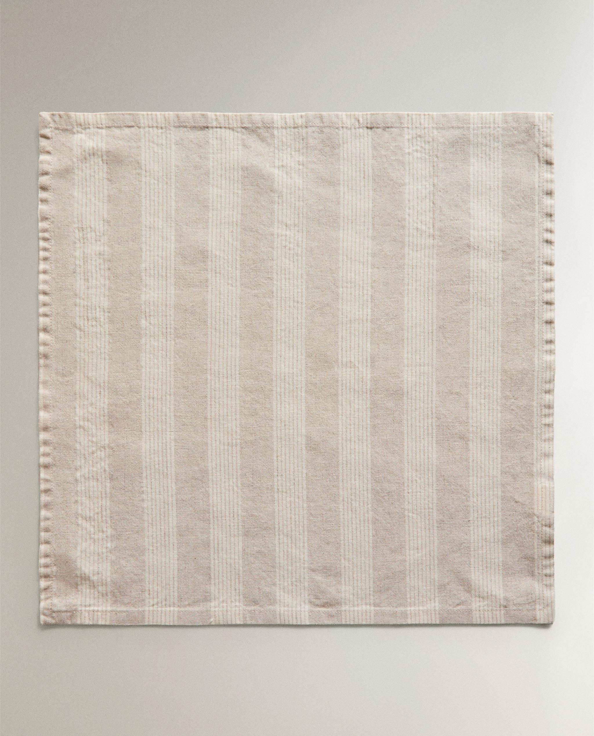 PACK OF STRIPED WASHED LINEN NAPKINS (PACK OF 2) product thumbnail 7