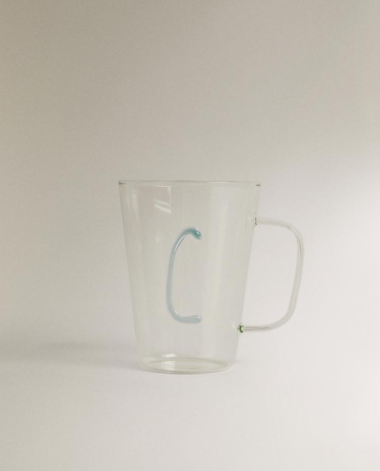 BOROSILICATE MUG WITH INITIAL C