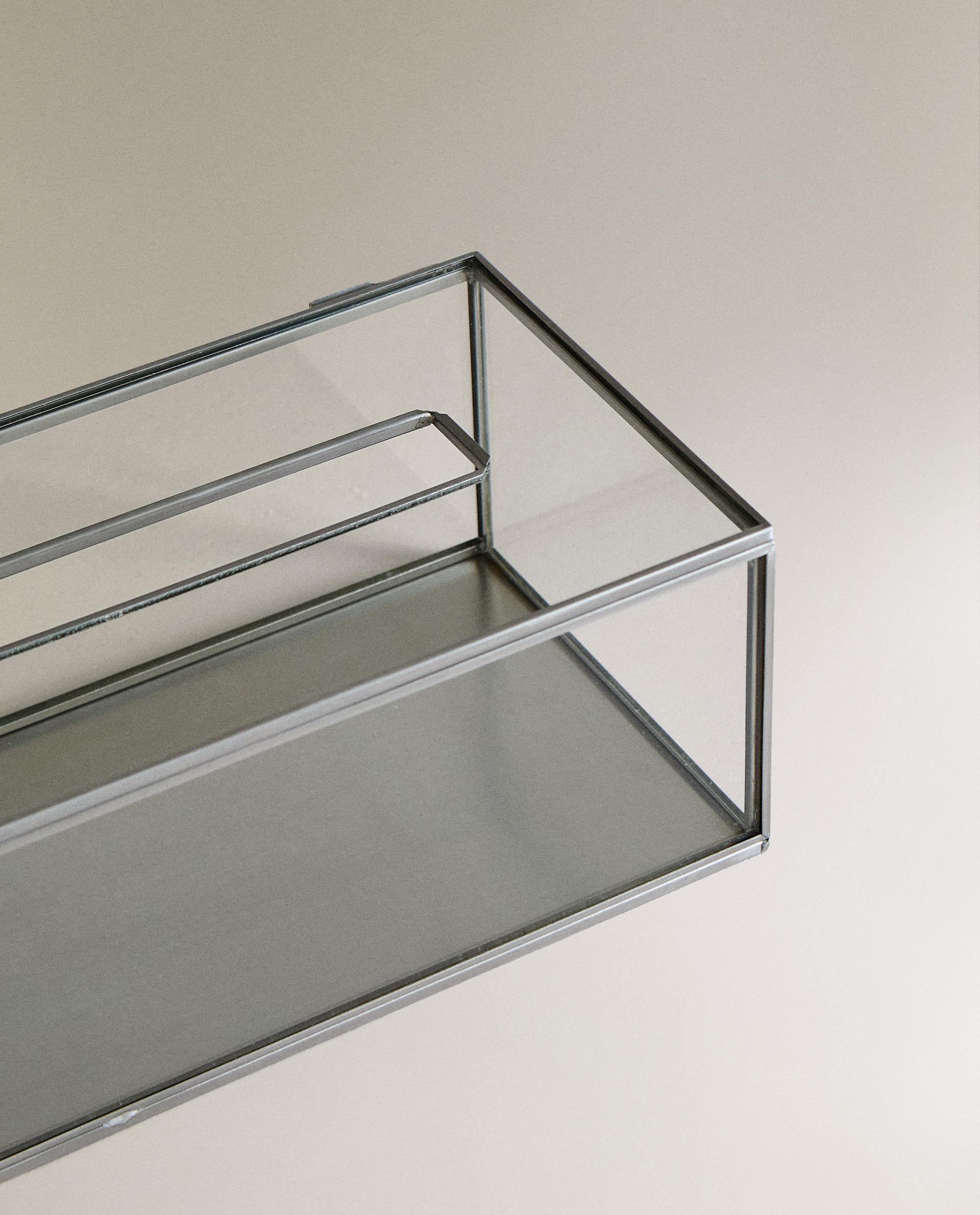 MULTIFUNCTIONAL GLASS AND METAL TISSUE BOX