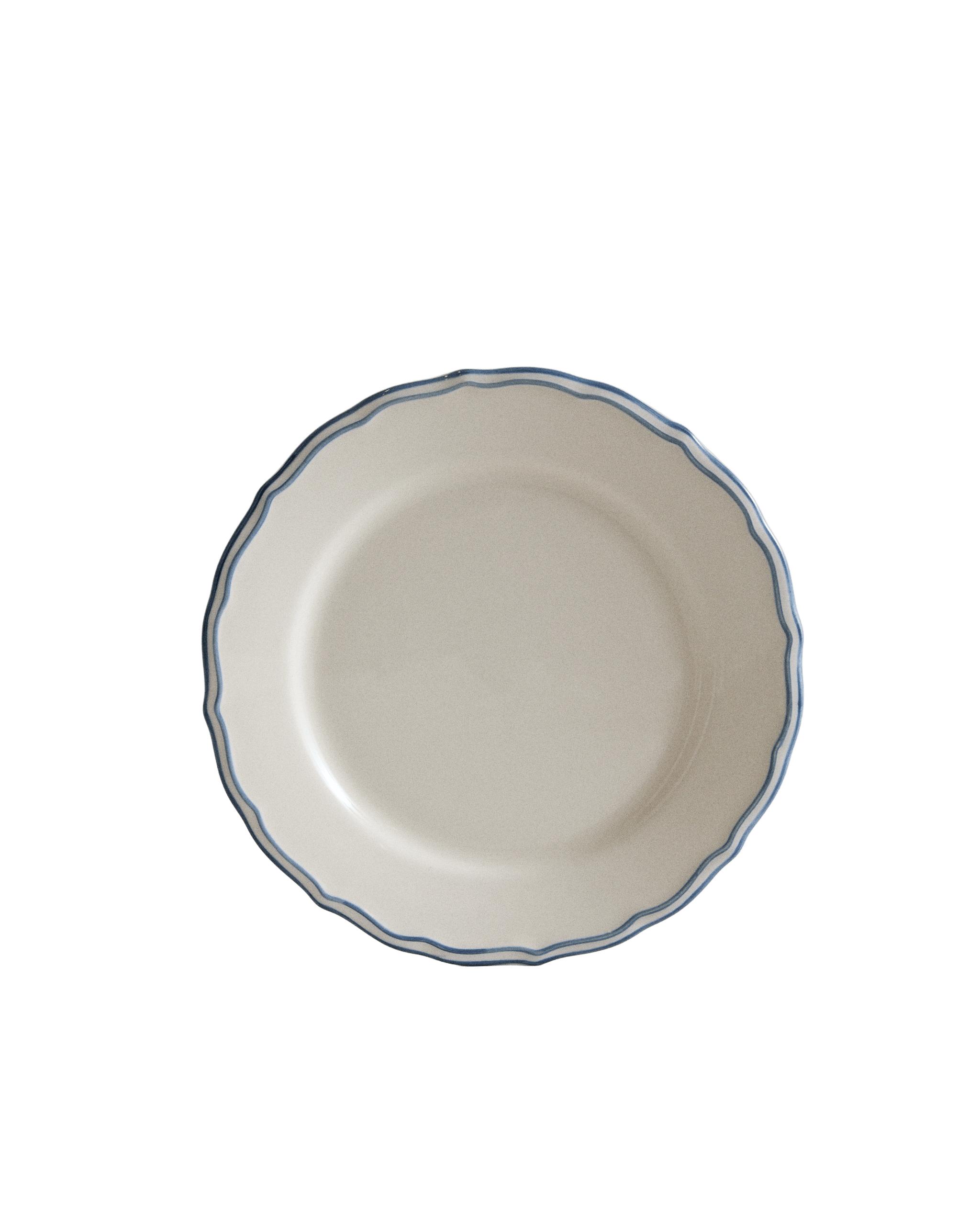 EARTHENWARE DESSERT PLATE WITH WAVY RIM product thumbnail 7