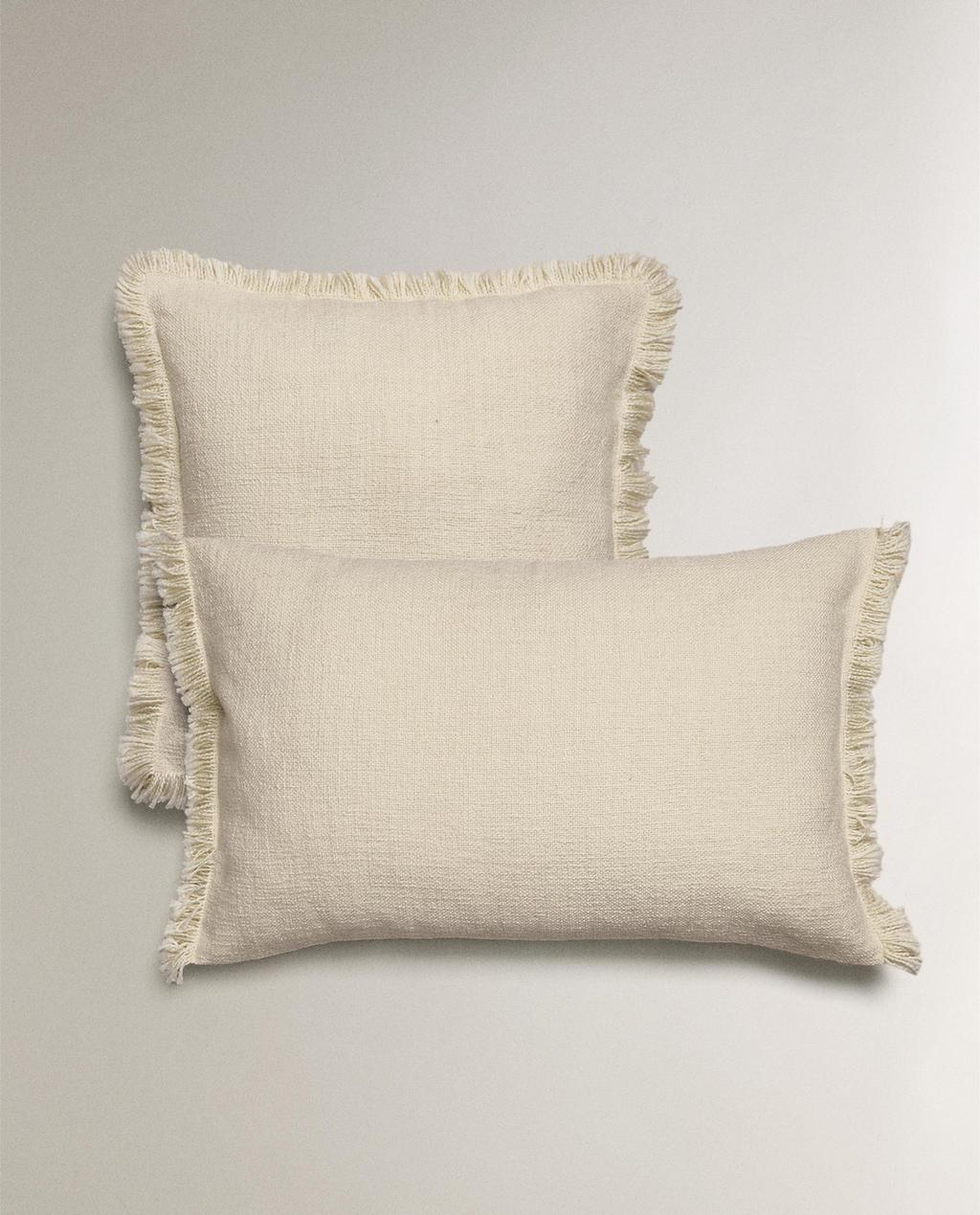FRINGED THROW PILLOW COVER FRINGED THROW PILLOW COVER
