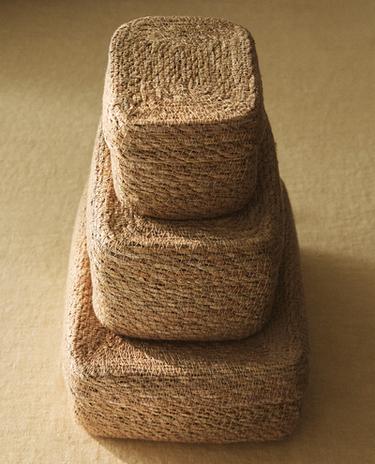 SEAGRASS BASKET WITH LID