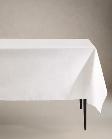 OVERLOCK RESIN-COATED COTTON TABLECLOTH