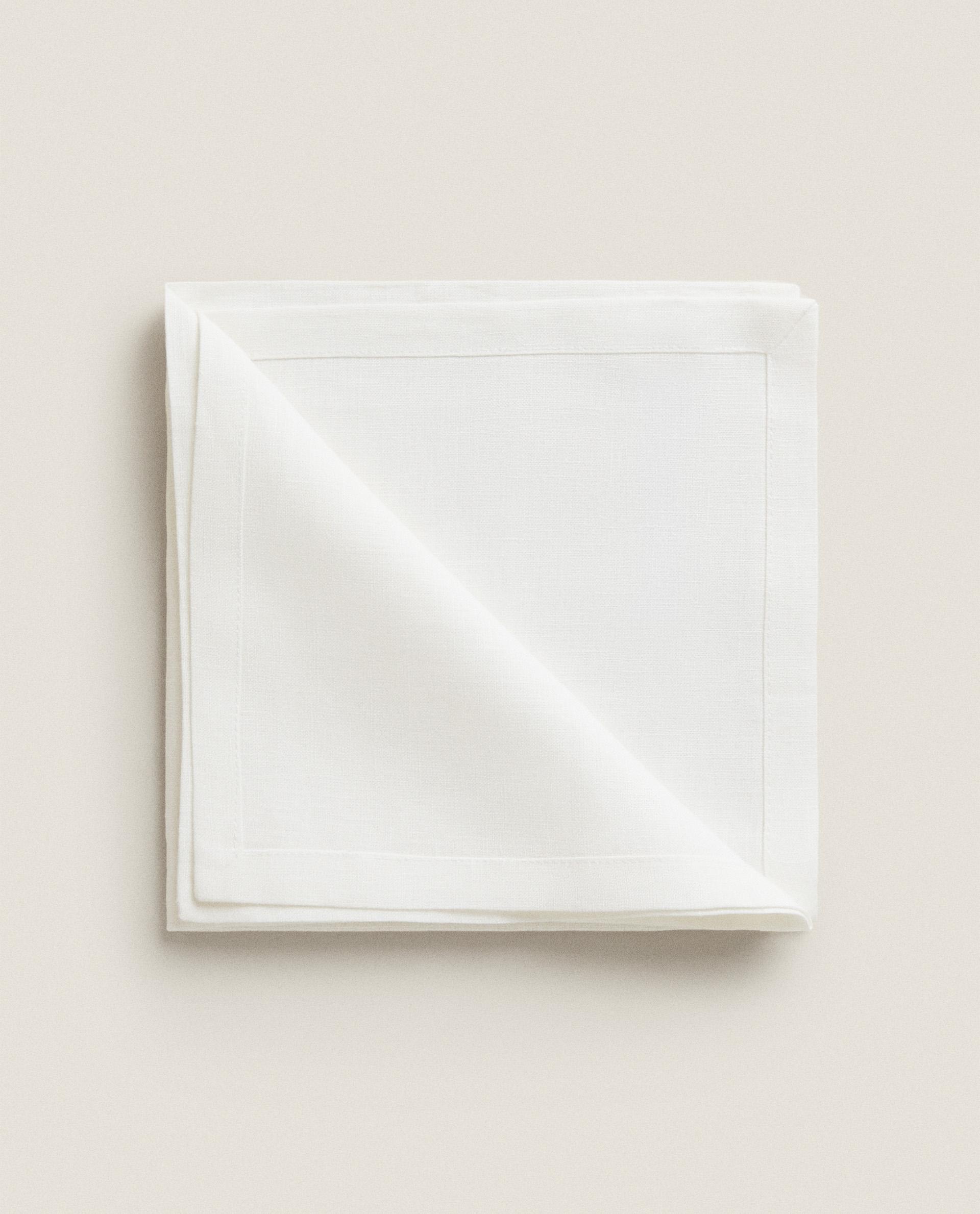 PACK OF PLAIN-COLOURED LINEN NAPKINS product thumbnail 3
