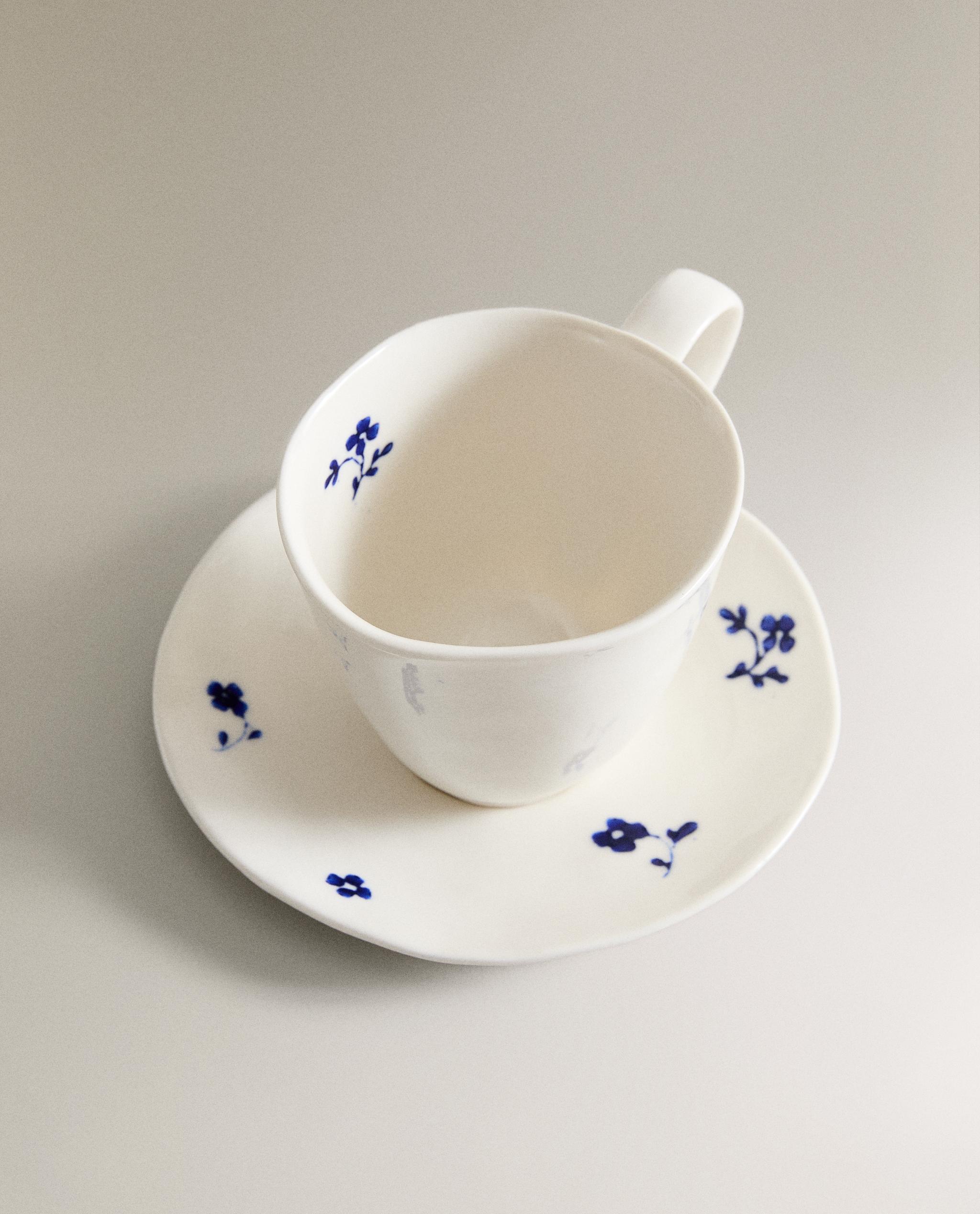 FLORAL PORCELAIN MUG AND SAUCER product thumbnail 2