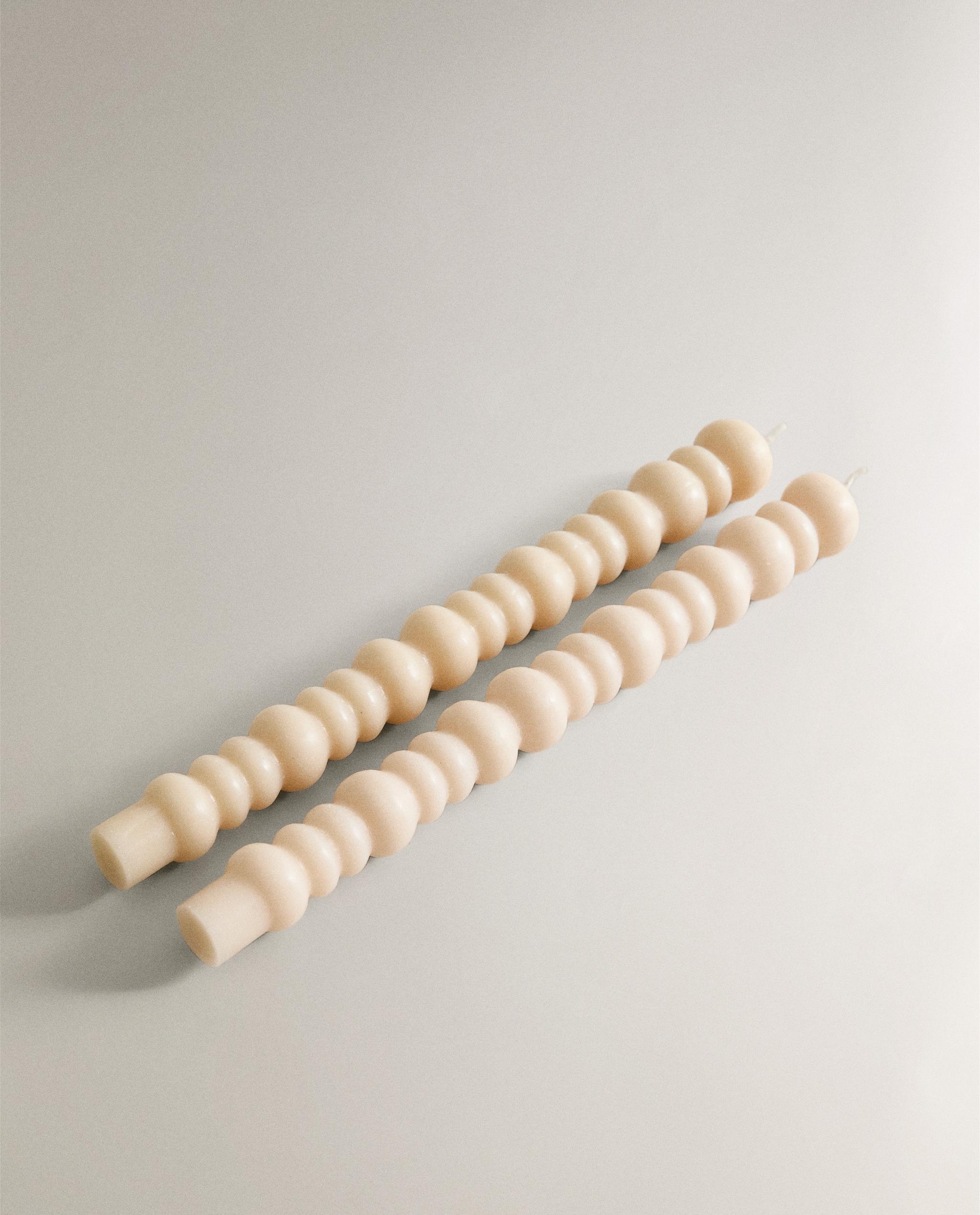 SET OF DECORATIVE WAVY CANDLES (SET OF 2) product thumbnail 6