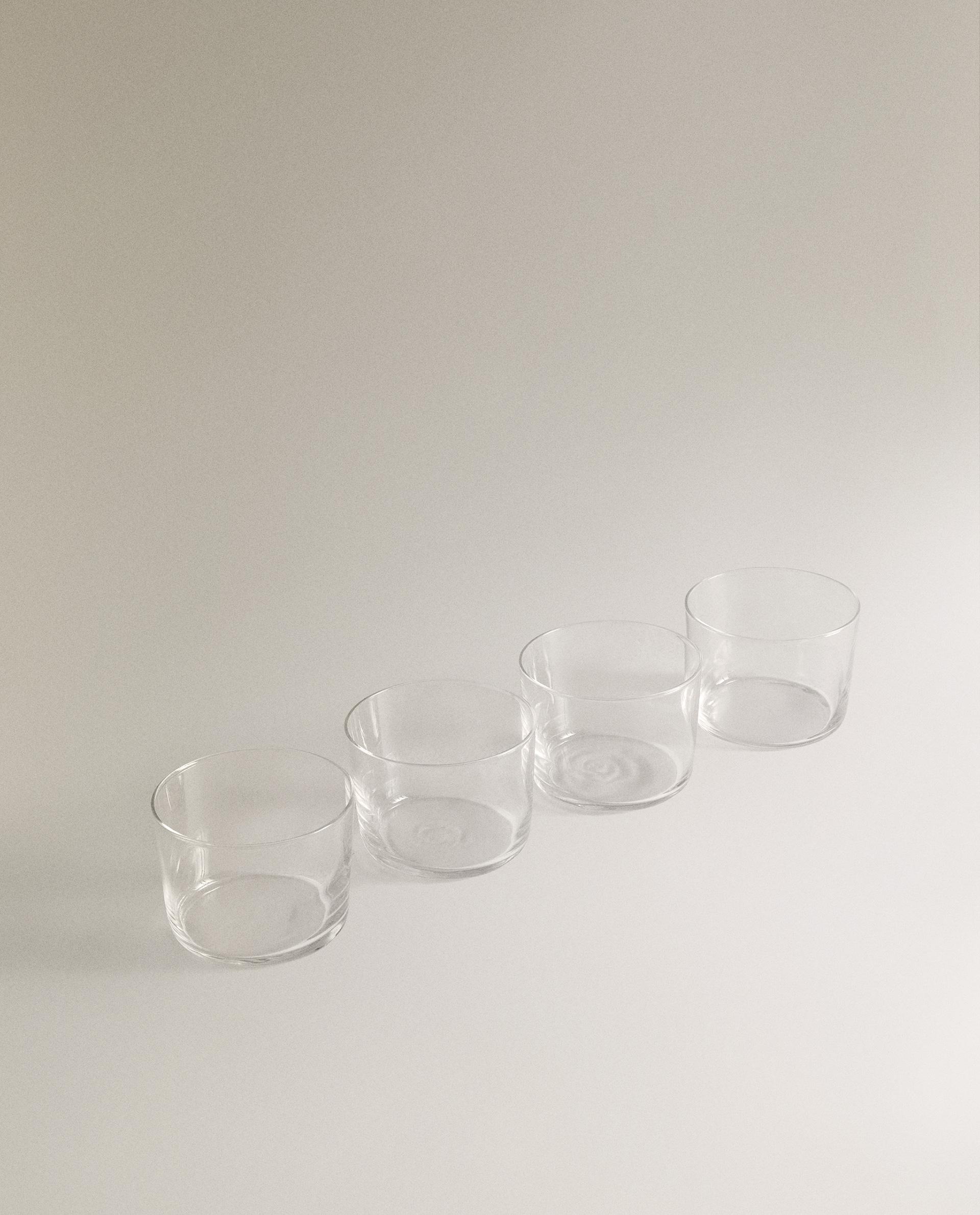 PACK OF LOW GLASS TUMBLERS (PACK OF 4)