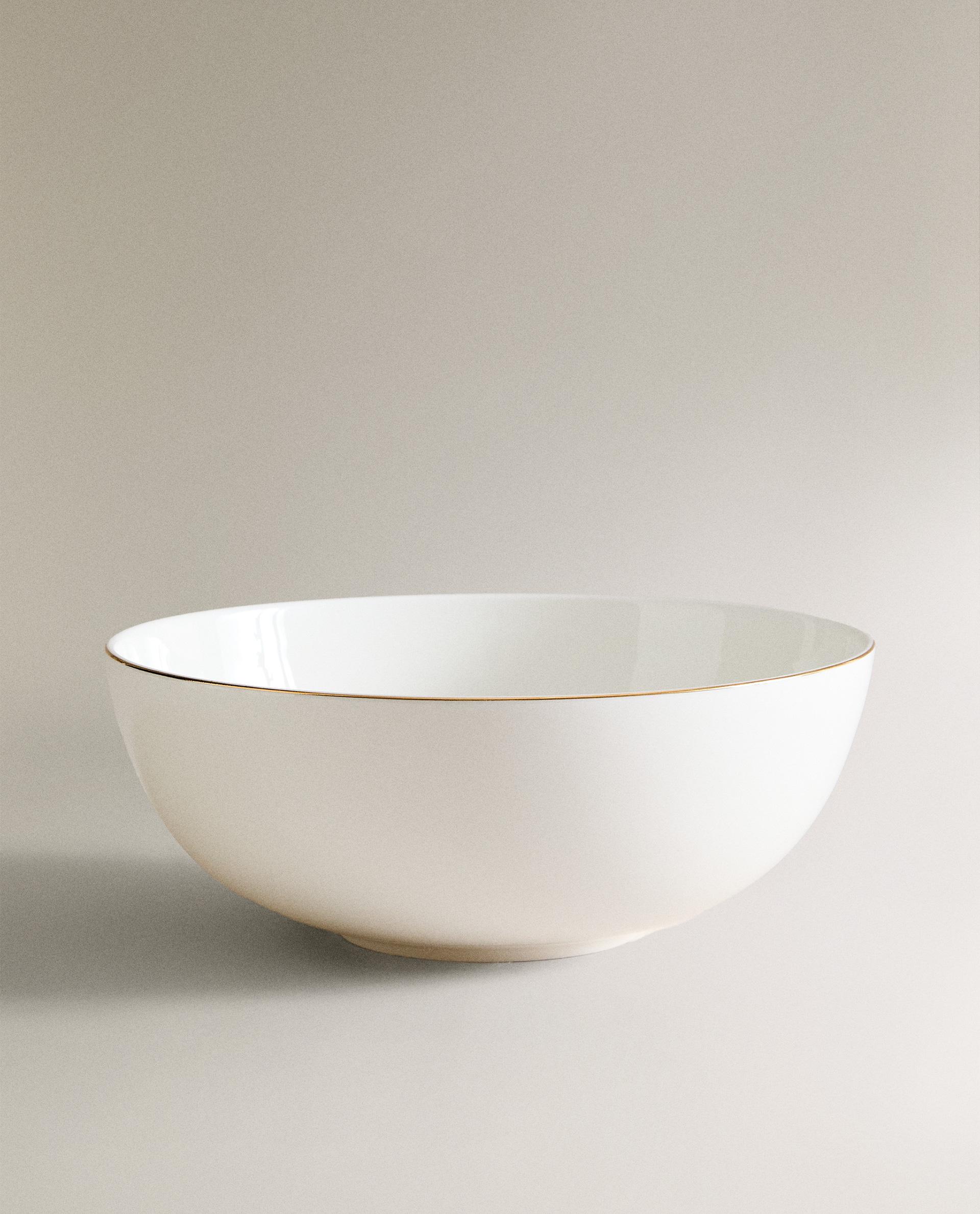 RIMMED PORCELAIN SALAD BOWL product thumbnail 3