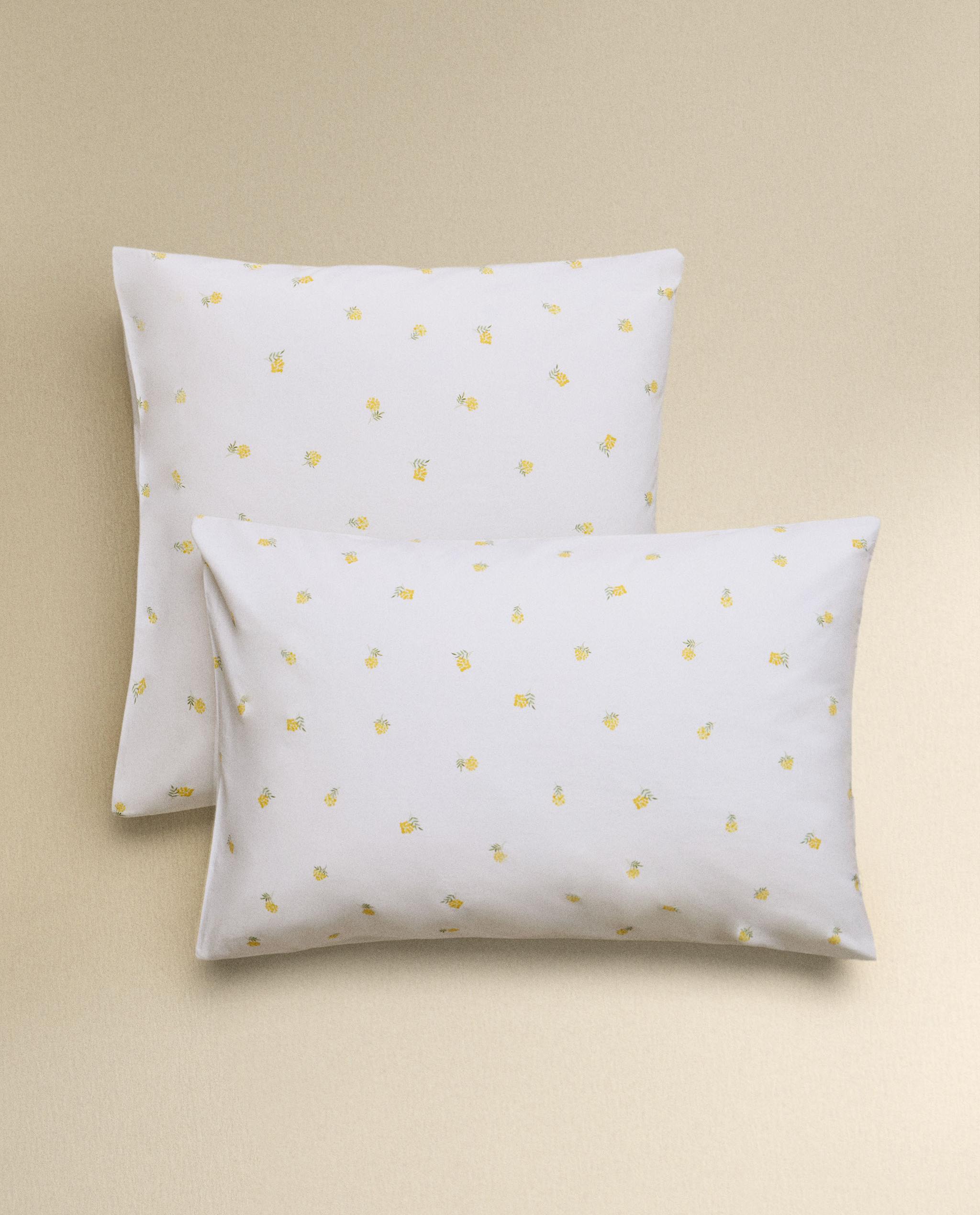 ZARA HOMEミモザ柄デュペカバー&ピローケース ミモザ プリント コットン ピローケース | Zara Home 日本/Japan