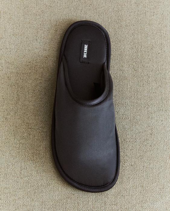 SATEEN MULE SLIPPERS