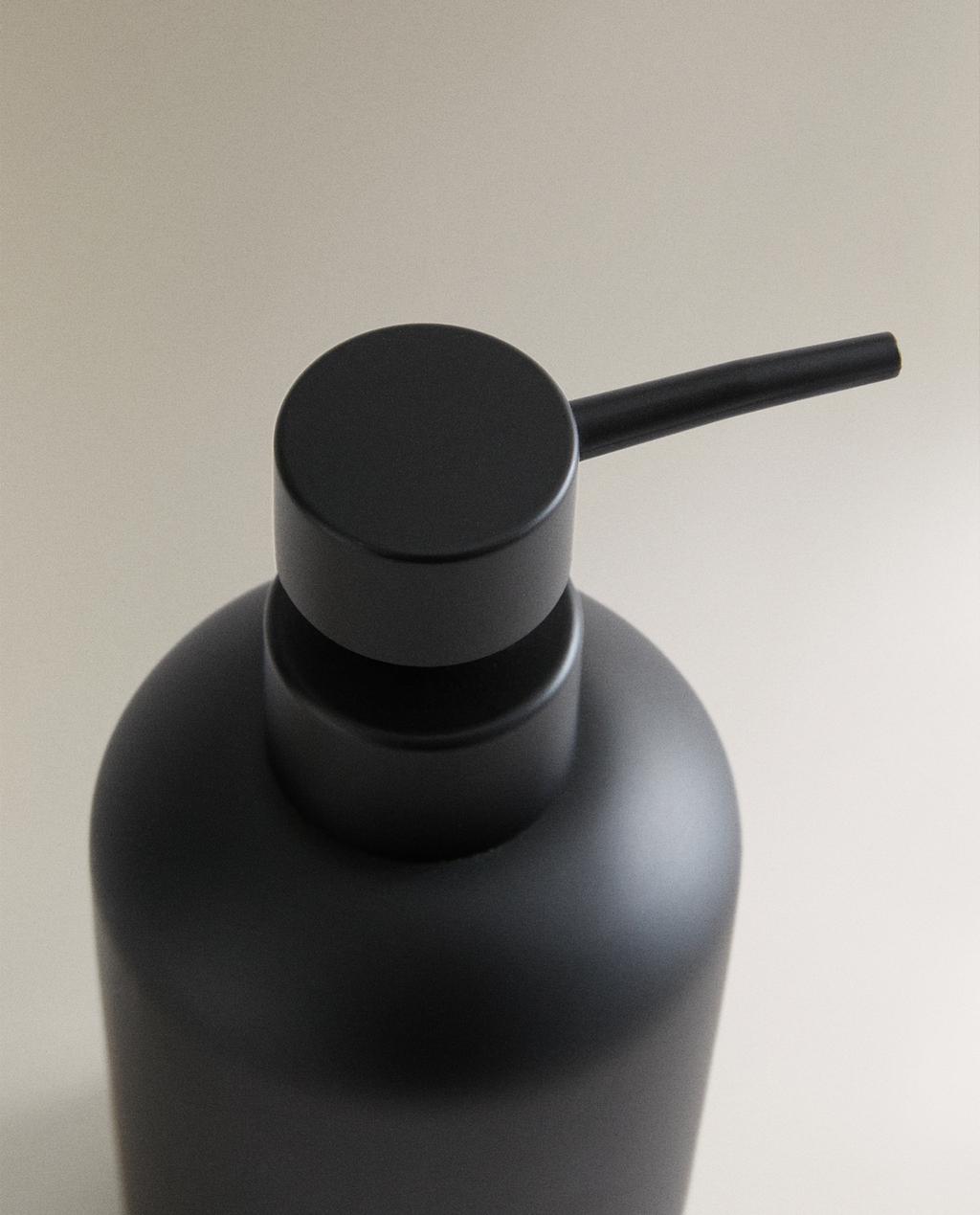 BLACK RESIN SOAP DISPENSER