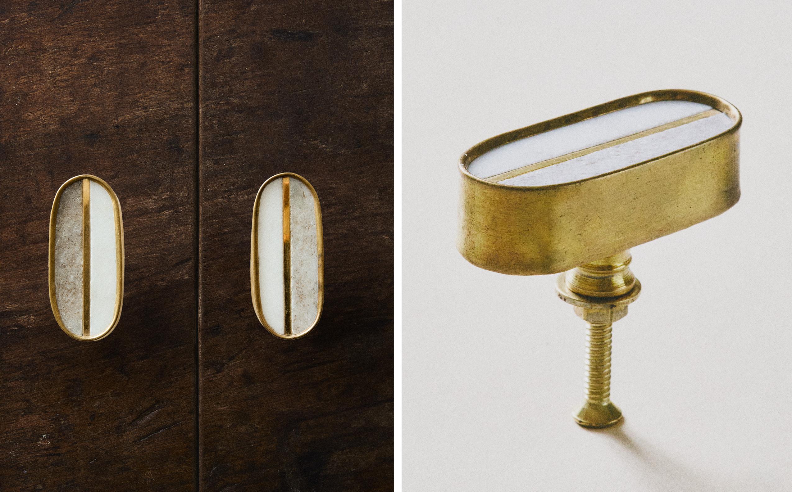 BOUTON DE MEUBLE CONIQUE MARBRE NOIR