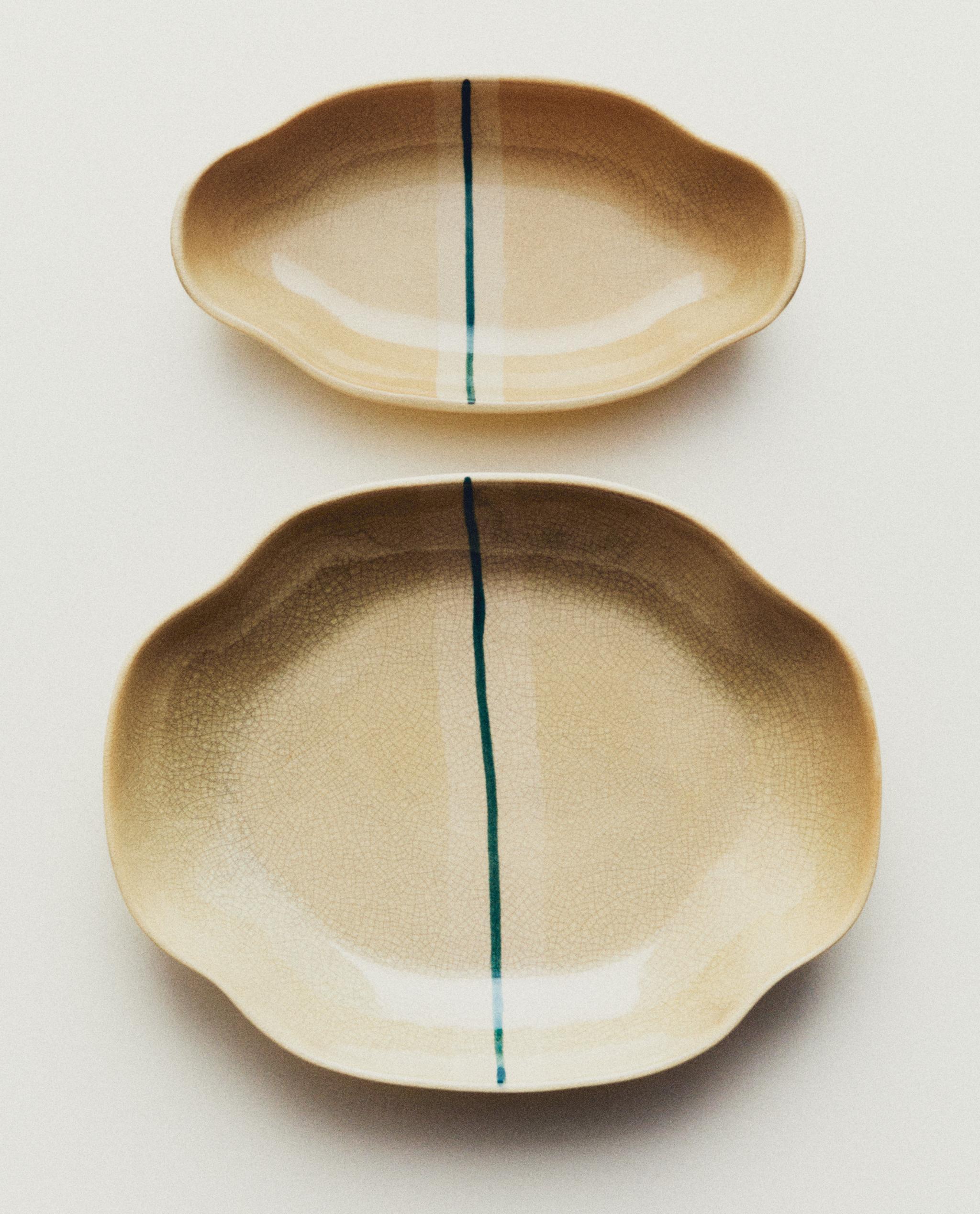 STRIPED CERAMIC TRAY | Zara Home United Kingdom