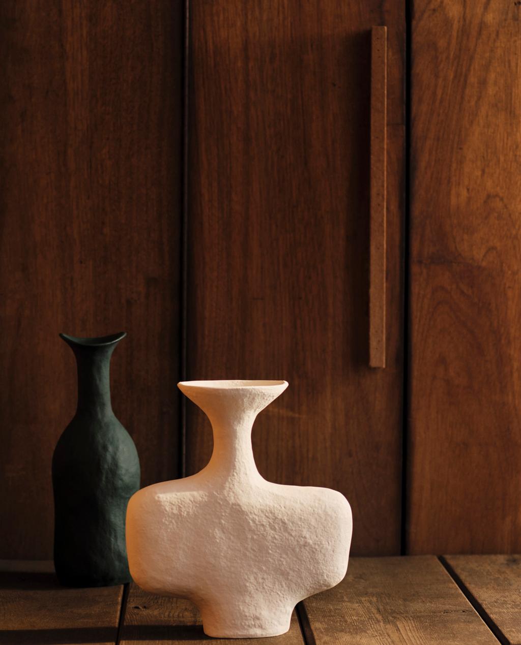 IRREGULAR METAL VASES