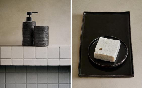 ACCESORIOS DE BAÑO CERÁMICA NEGRA