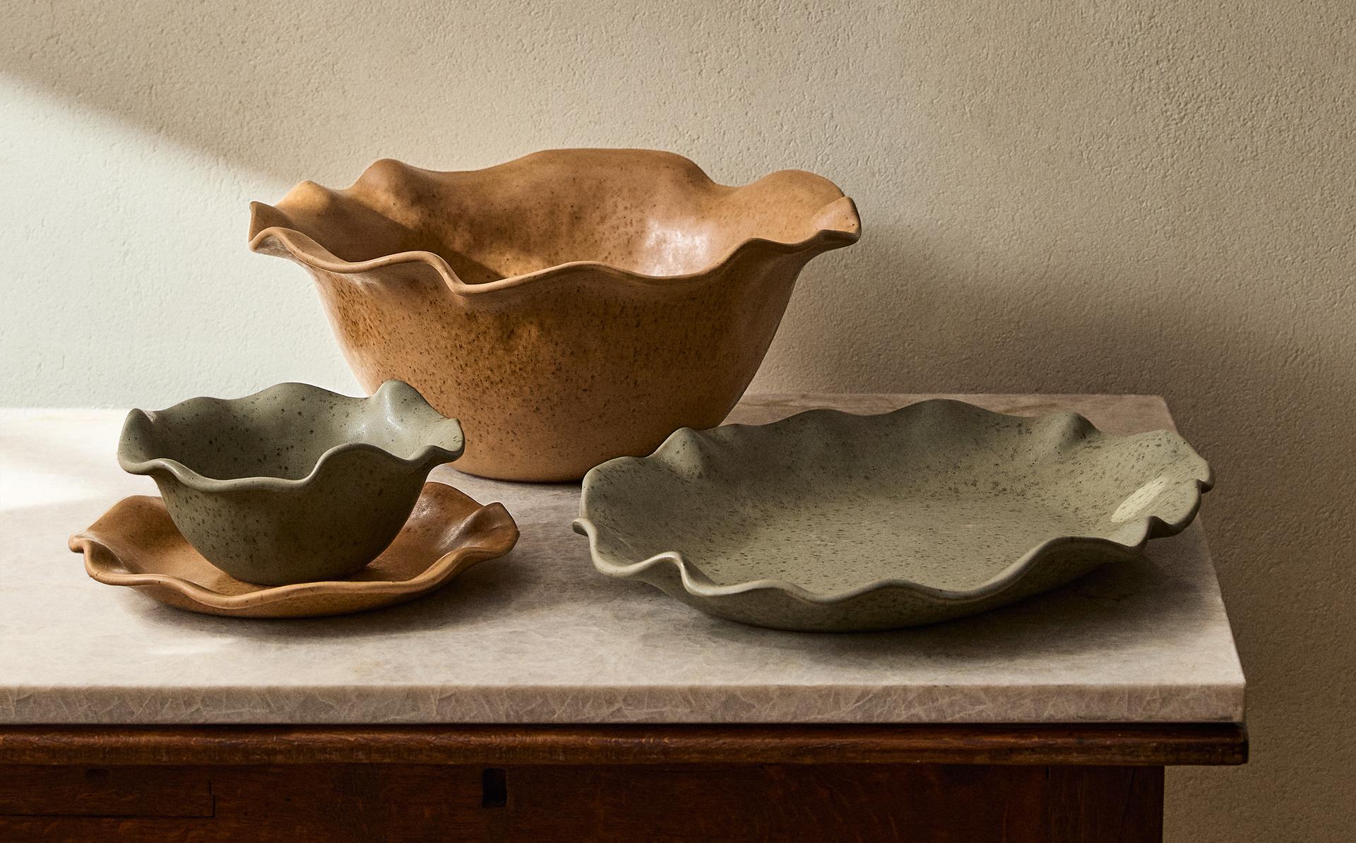 WAVY TERRACOTTA TABLEWARE