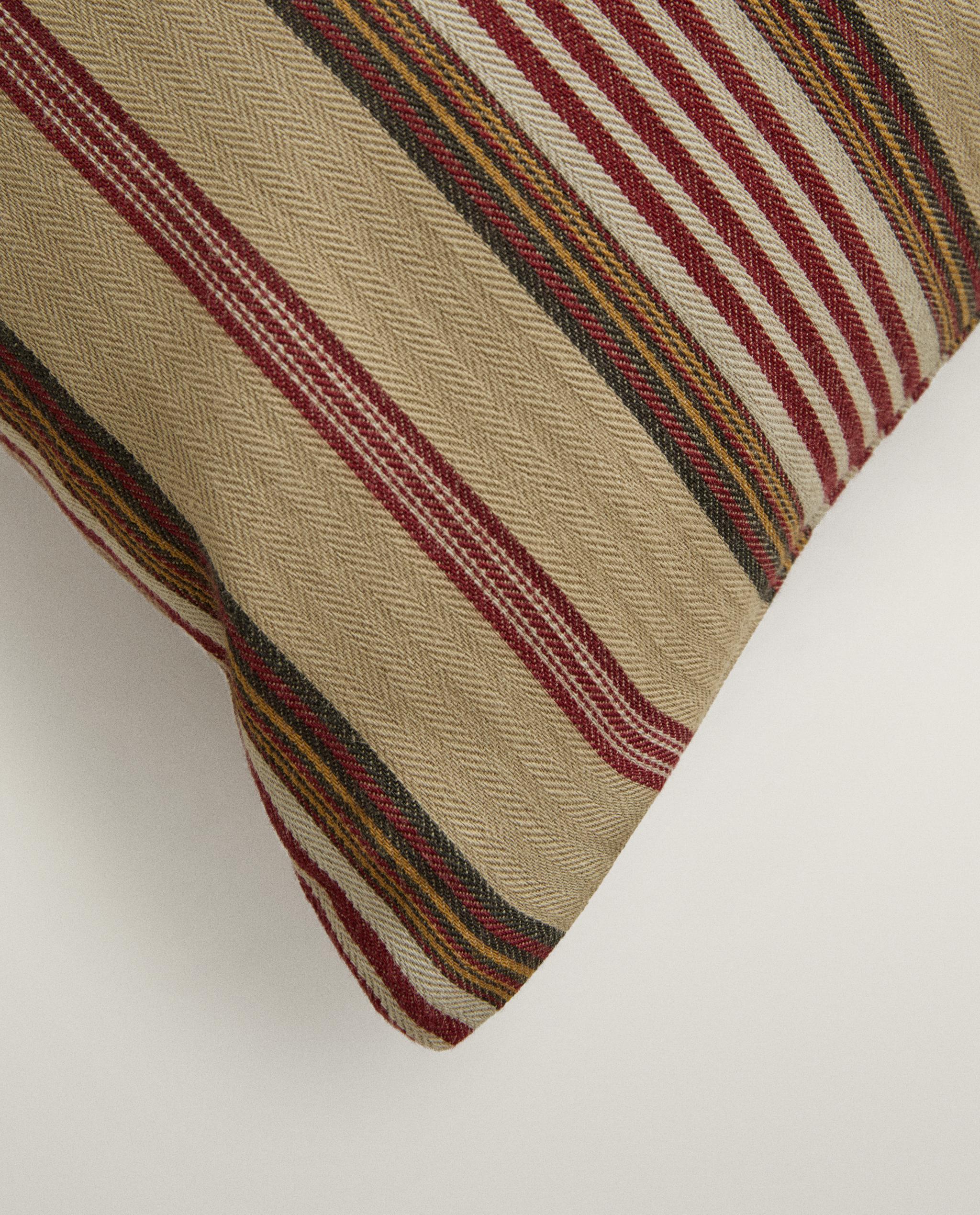 STRIPED TEXTURED COTTON CUSHION COVER | KATHARINE POLE product thumbnail 10