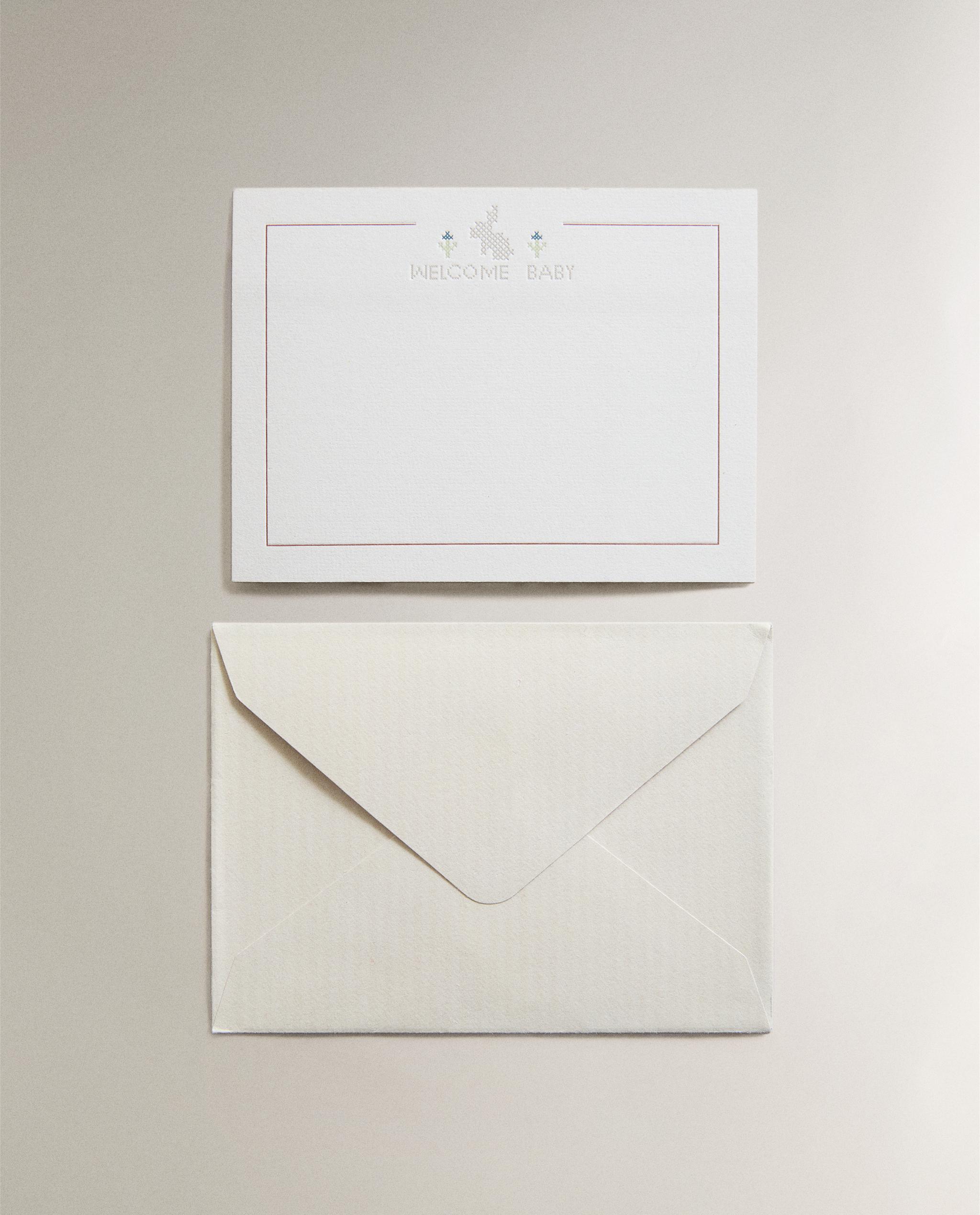 BUNNY BABY WELCOME CARD product thumbnail 2