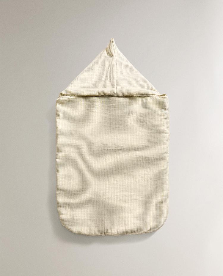 STRIPED MUSLIN CARRYCOT BABY WRAP