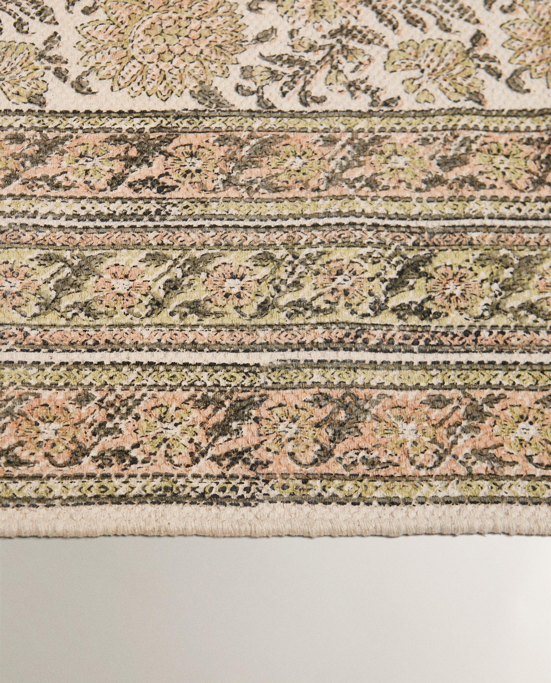 フローラルプリント コットンラグ | Zara Home 日本/Japan