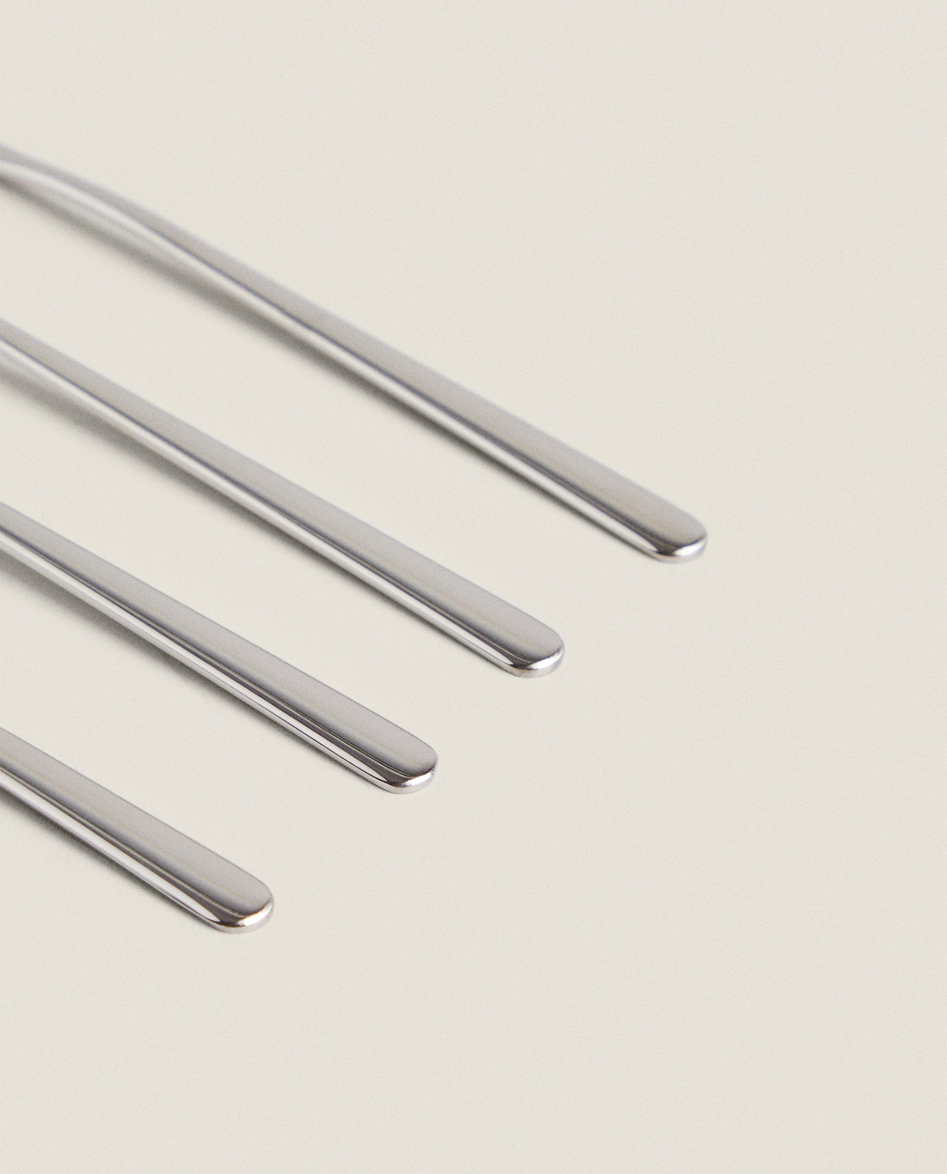 PACK OF SHINY STEEL DESSERT FORKS (PACK OF 4) product thumbnail 6