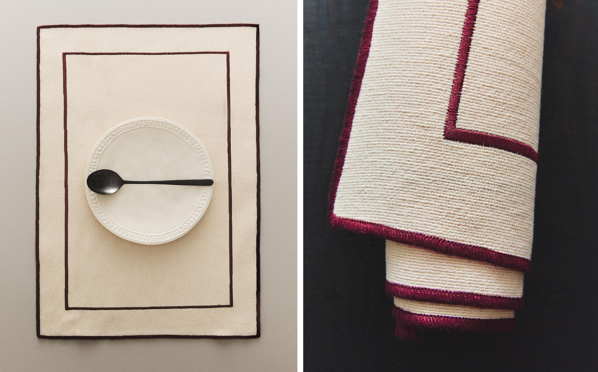 COTTON PLACEMAT WITH BORDER COTTON PLACEMAT WITH BORDER