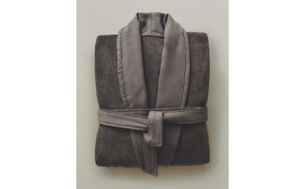 BADEMANTEL AUS BAUMWOLLE MIT APPLIZIERTEM GEWEBE BADEMANTEL AUS BAUMWOLLE MIT APPLIZIERTEM GEWEBE