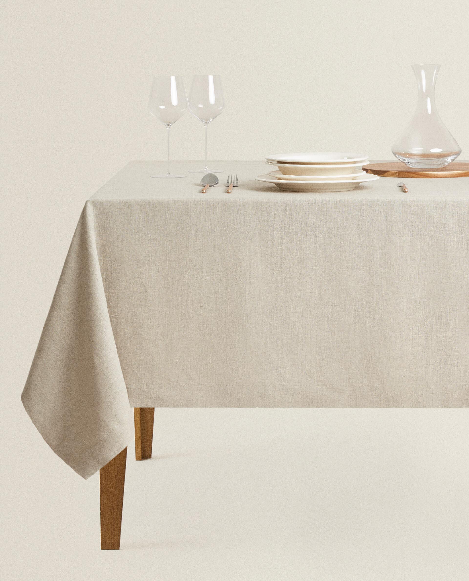 PLAIN-COLOURED LINEN TABLECLOTH product thumbnail 19