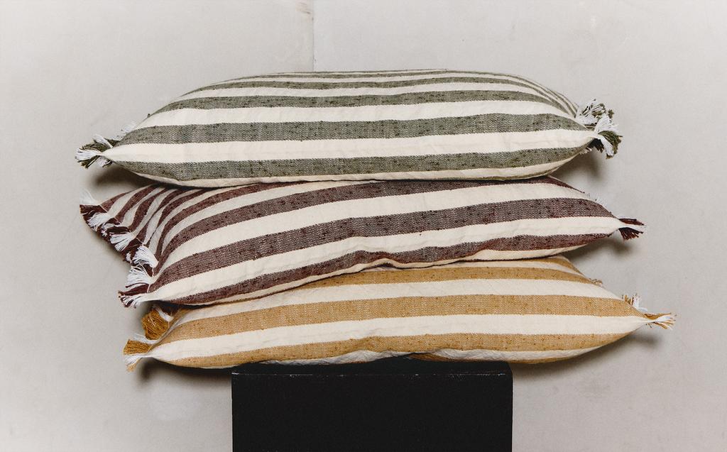 STRIPED THROW PILLOW COVER STRIPED THROW PILLOW COVER