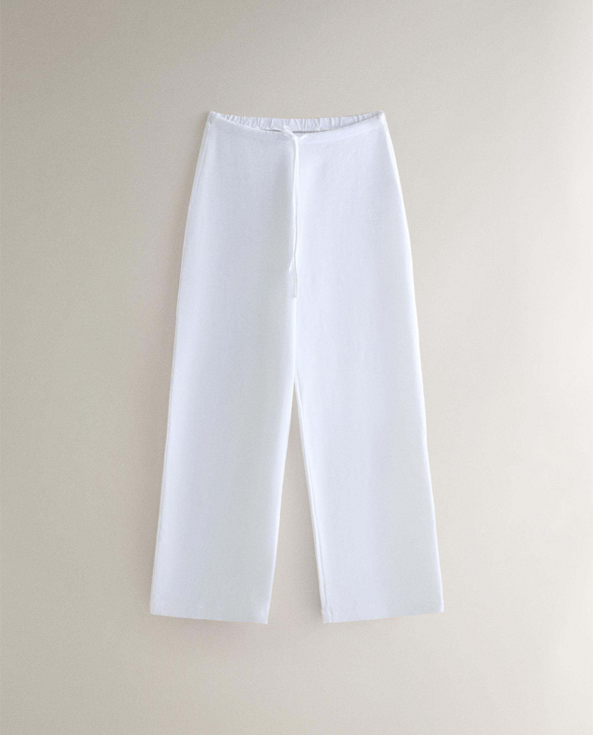 COTTON WIDE-LEG TROUSERS product thumbnail 7