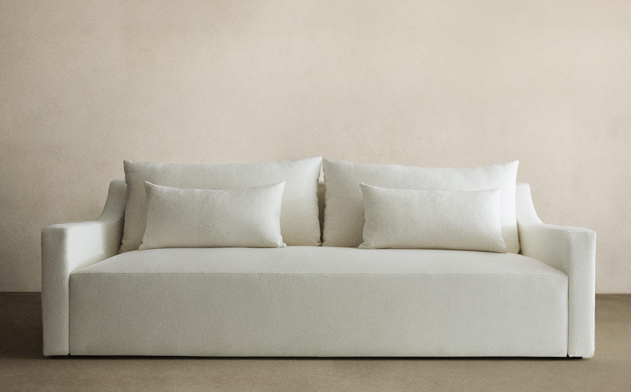 ZARA HOME リネン アップホルスダード ソファ 送料込み - メルカリ