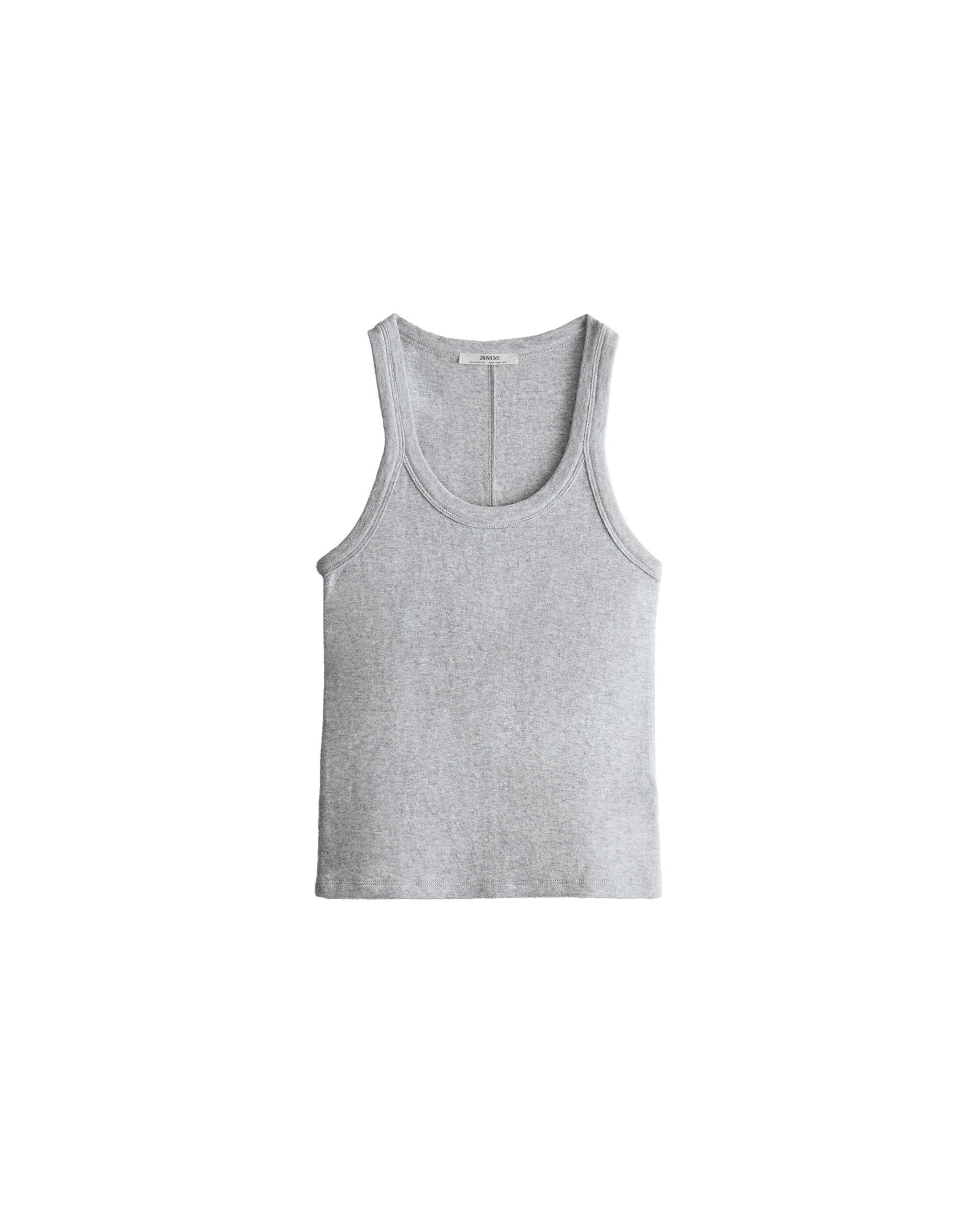 PLAIN COTTON TANK TOP product thumbnail 3