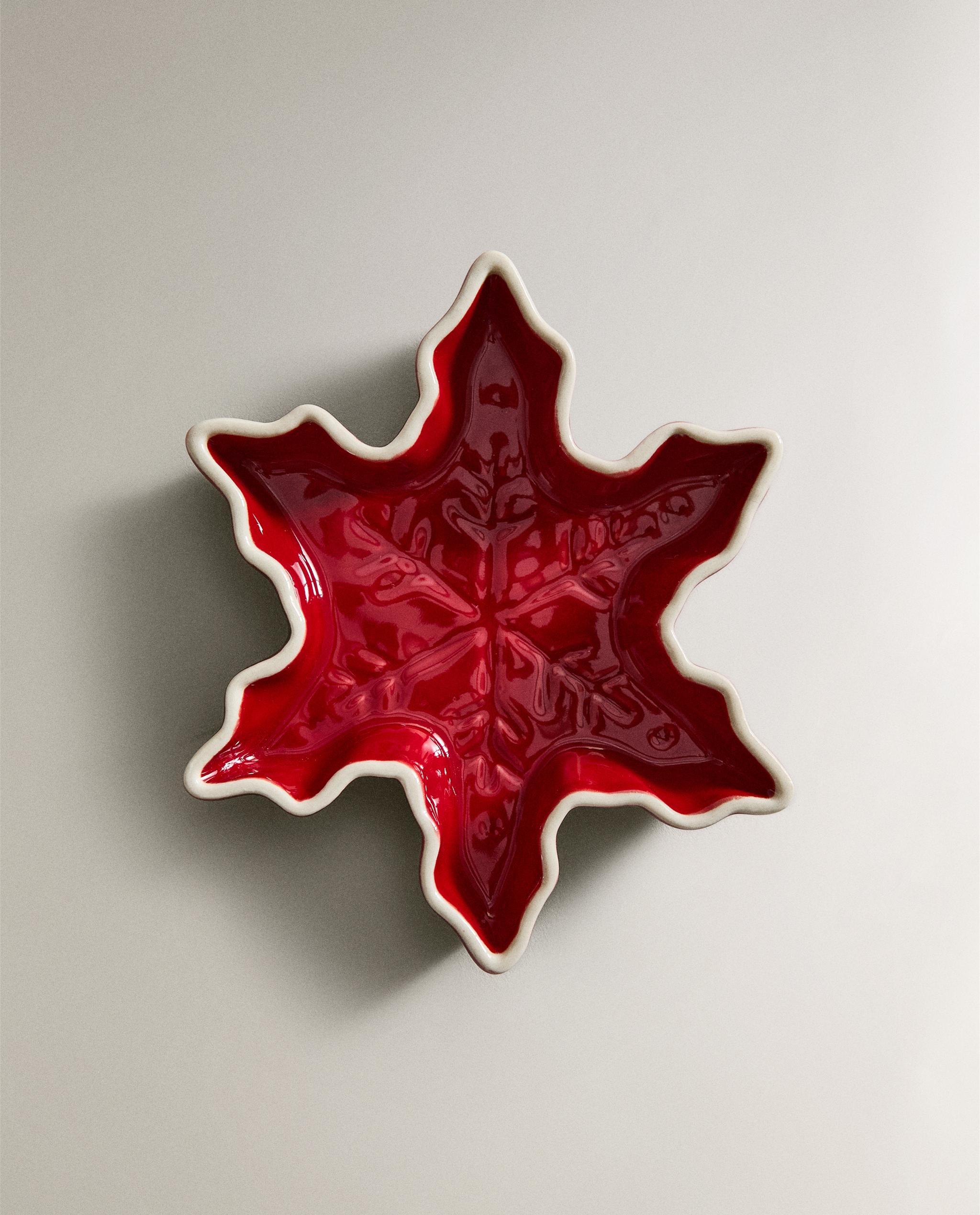 ストーンウェア スノーフレーク クリスマスプレート | Zara Home 日本