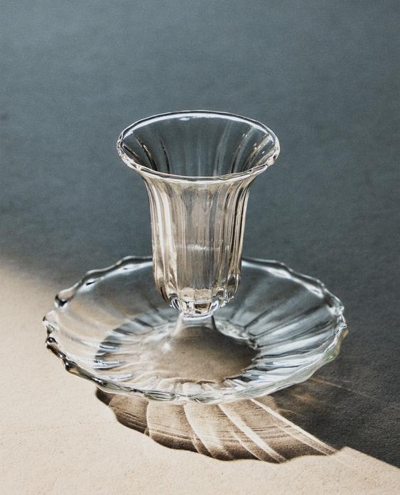TRANSPARENT GLASS CANDLEHOLDER TRANSPARENT GLASS CANDLEHOLDER